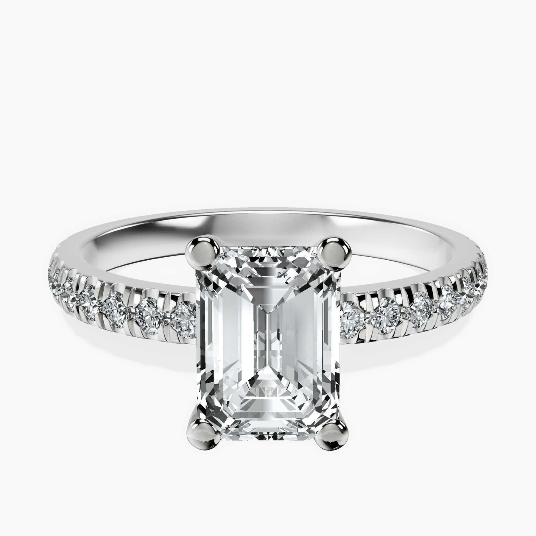 9ct White Gold Venetia Half Eternity Lab Diamond Ring front image