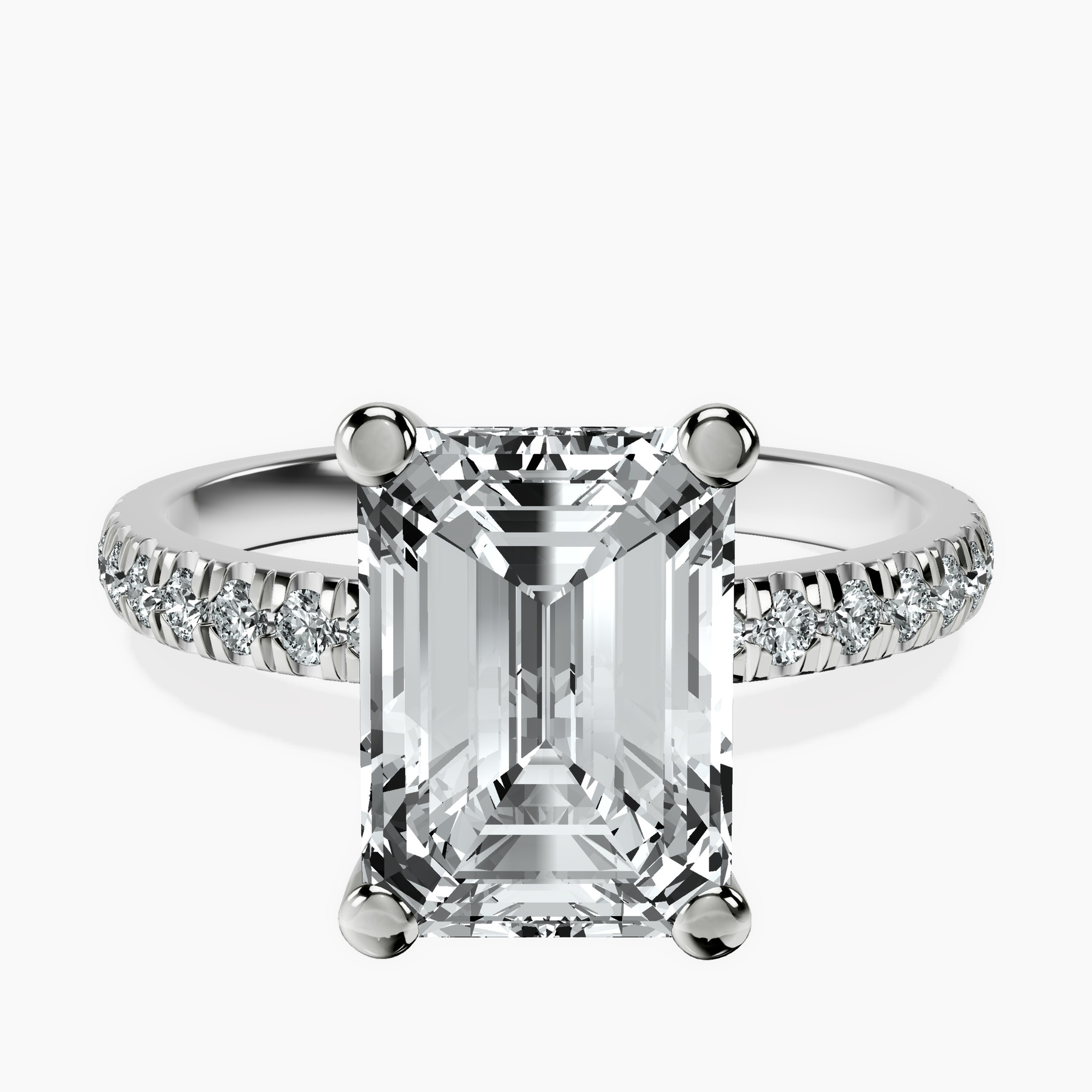 Platinum Venetia Half Eternity Lab Diamond Ring front image
