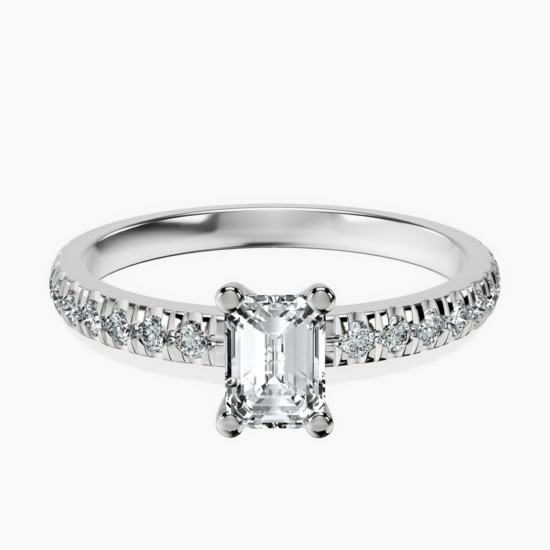 10kt White Gold Venetia Half Eternity Lab Diamond Ring front image