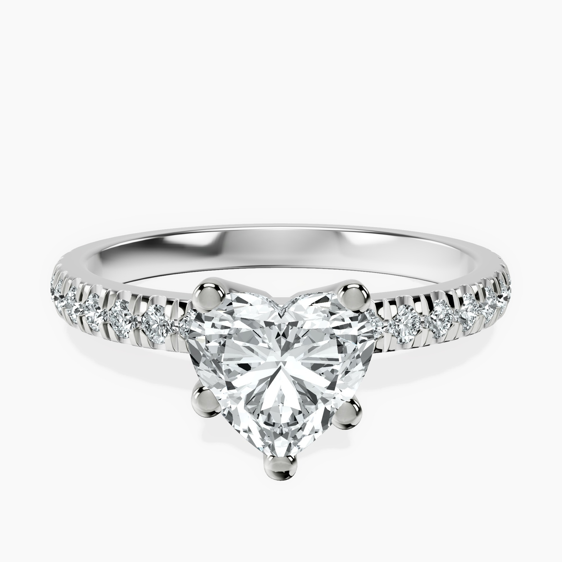 Platinum Venetia Half Eternity Lab Diamond Ring front image
