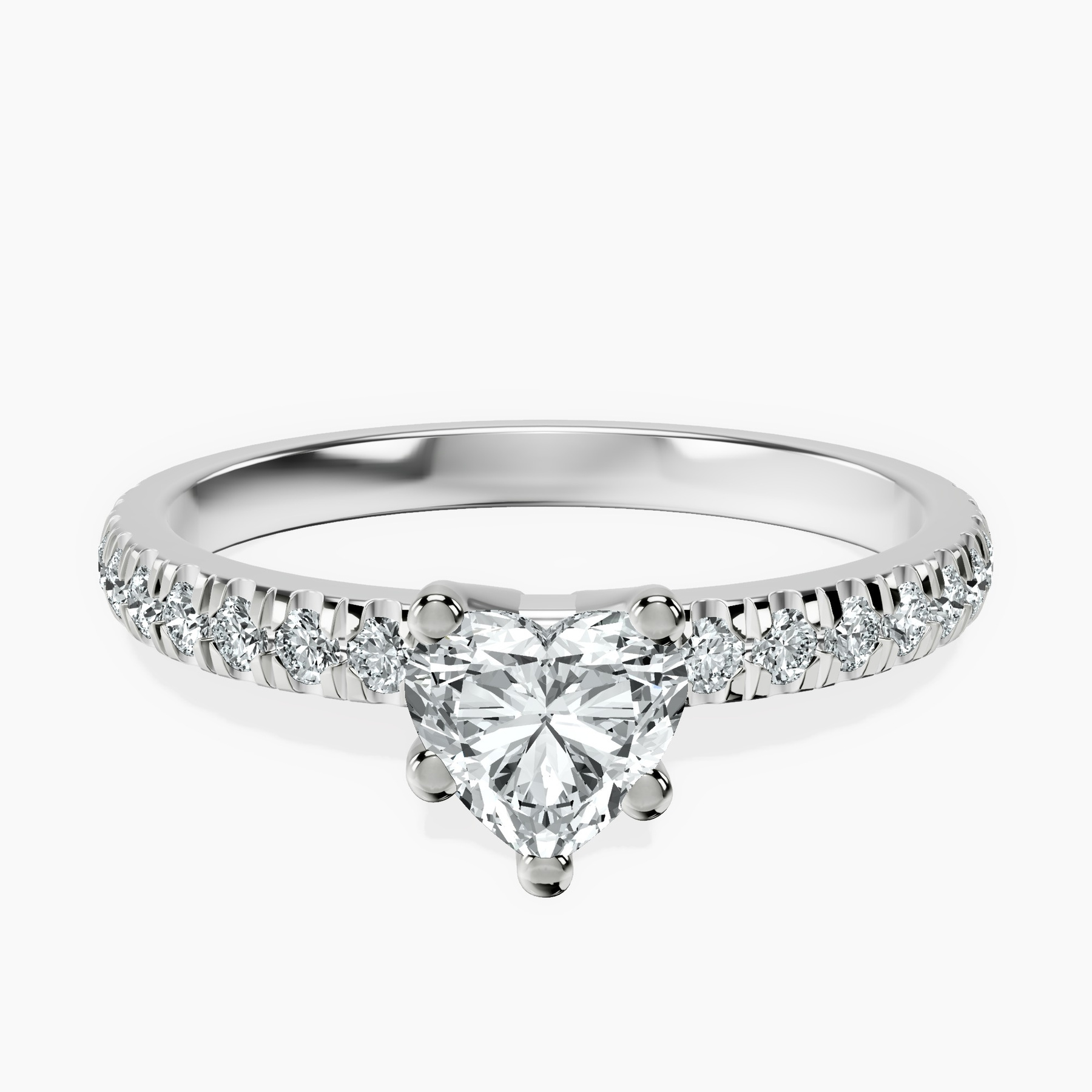 10kt White Gold Venetia Half Eternity Lab Diamond Ring front image