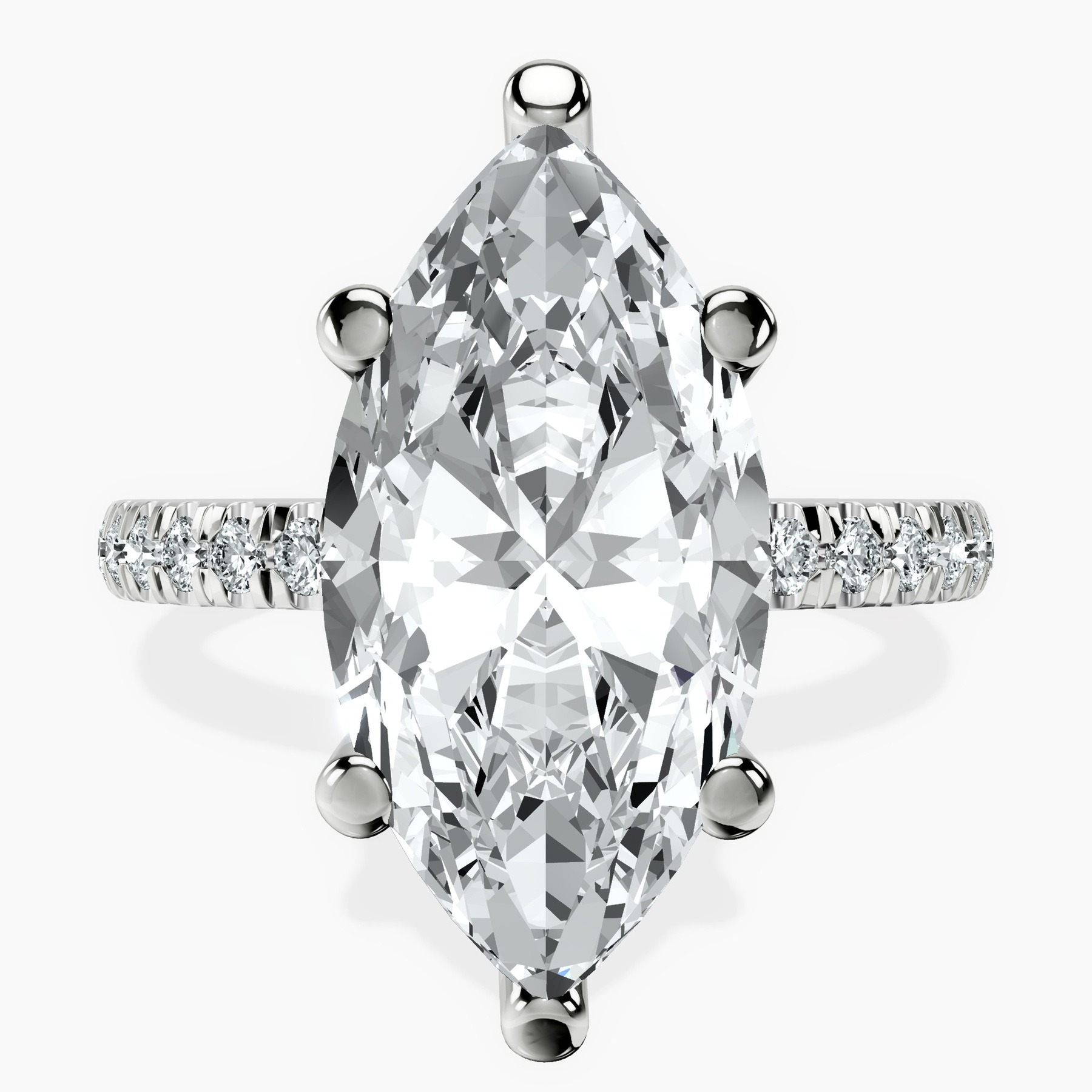 Platinum Venetia Half Eternity Lab Diamond Ring front image