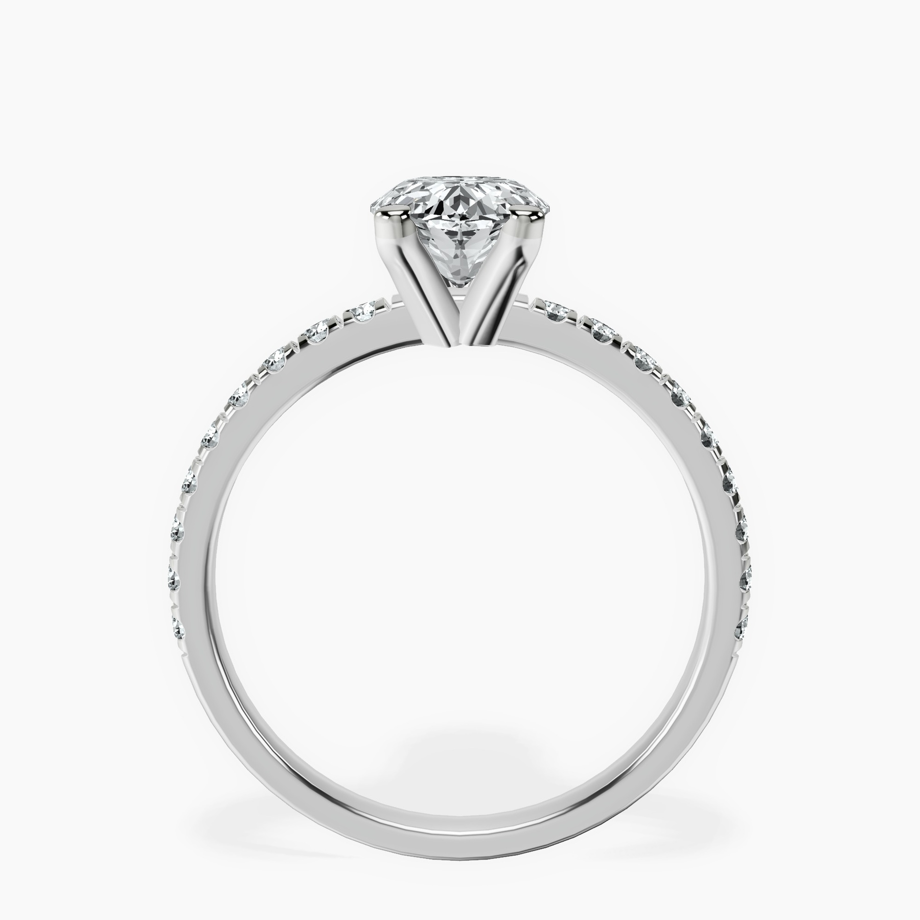 10kt White Gold Venetia Half Eternity Lab Diamond Ring side right image one