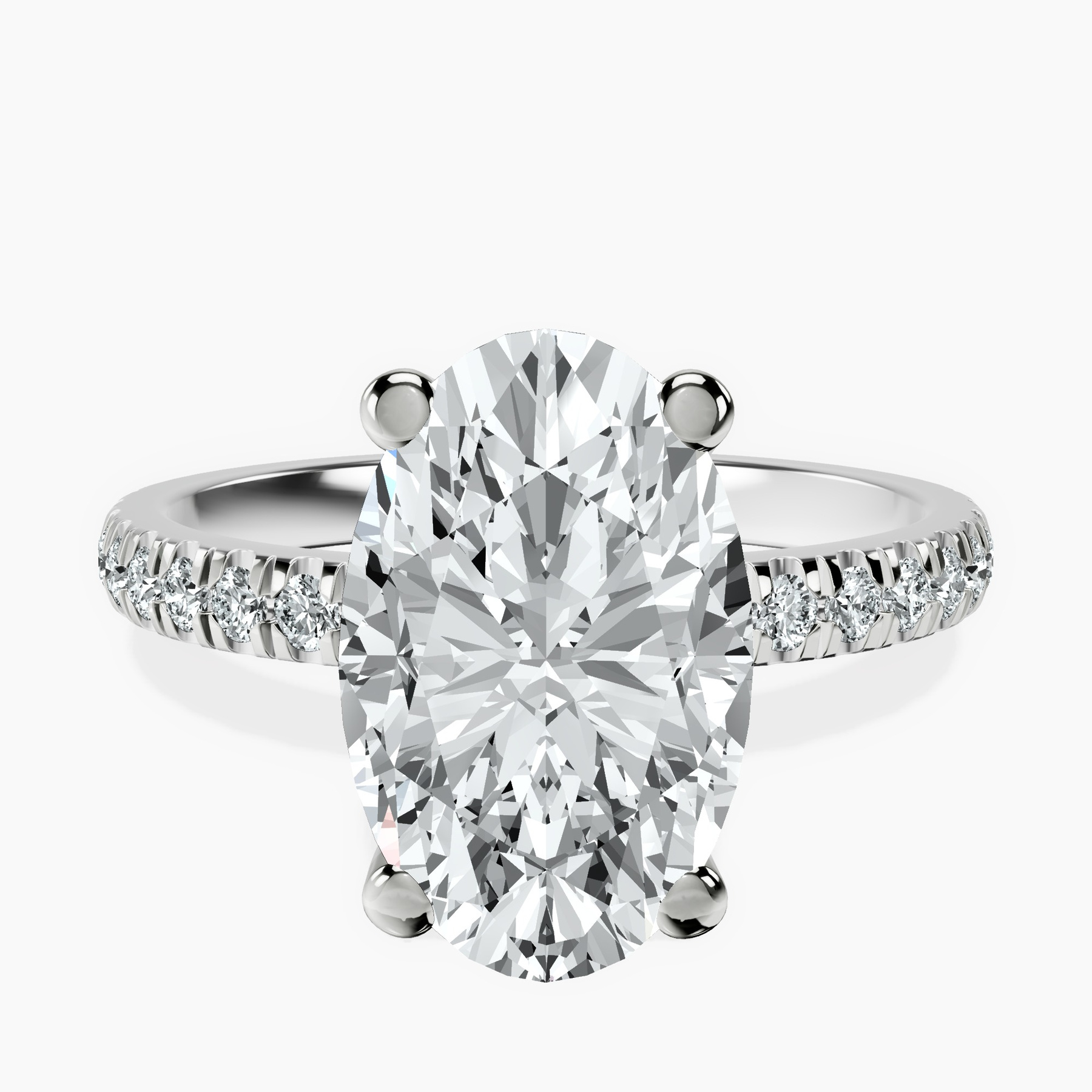 Platinum Venetia Half Eternity Lab Diamond Ring front image