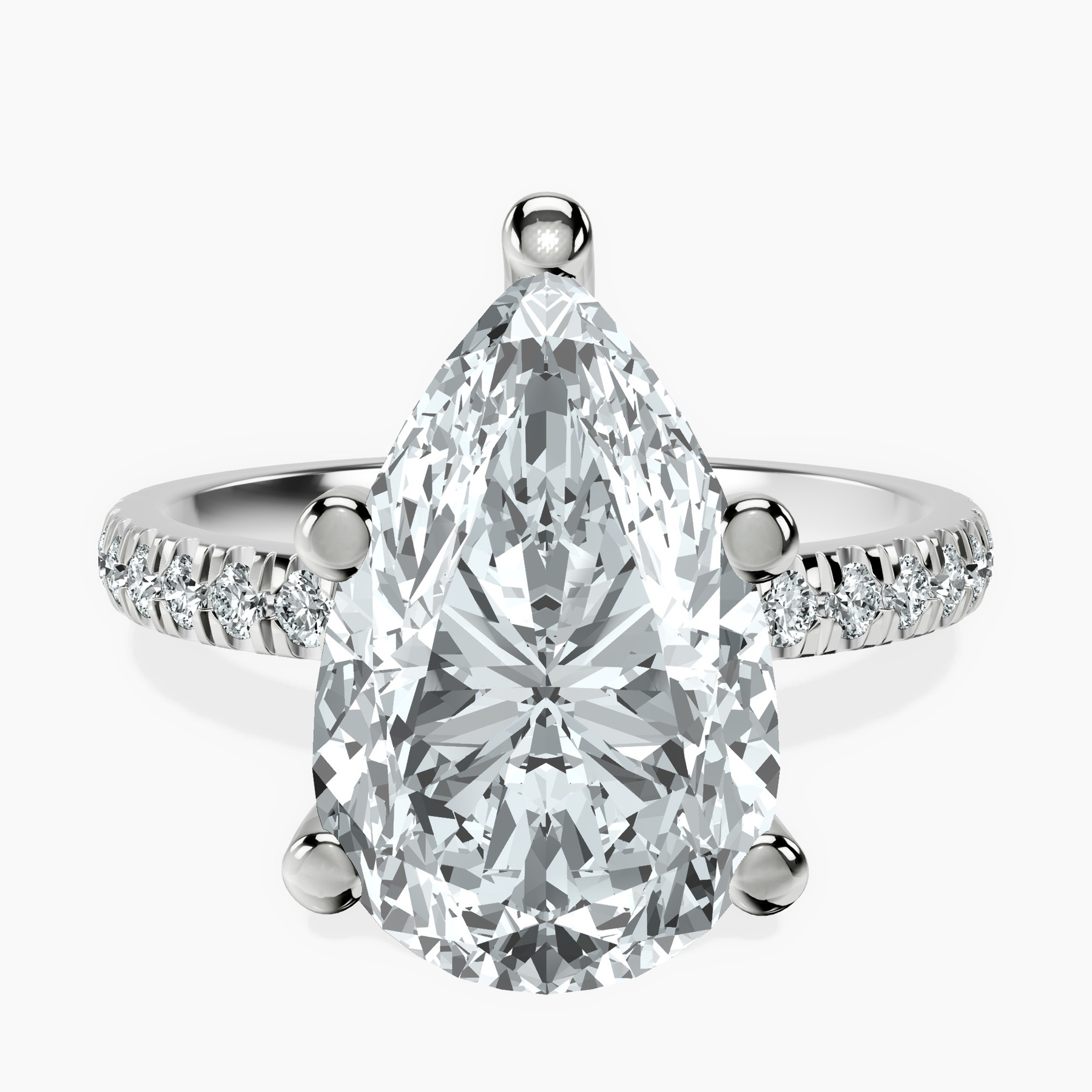 Platinum Venetia Half Eternity Lab Diamond Ring front image