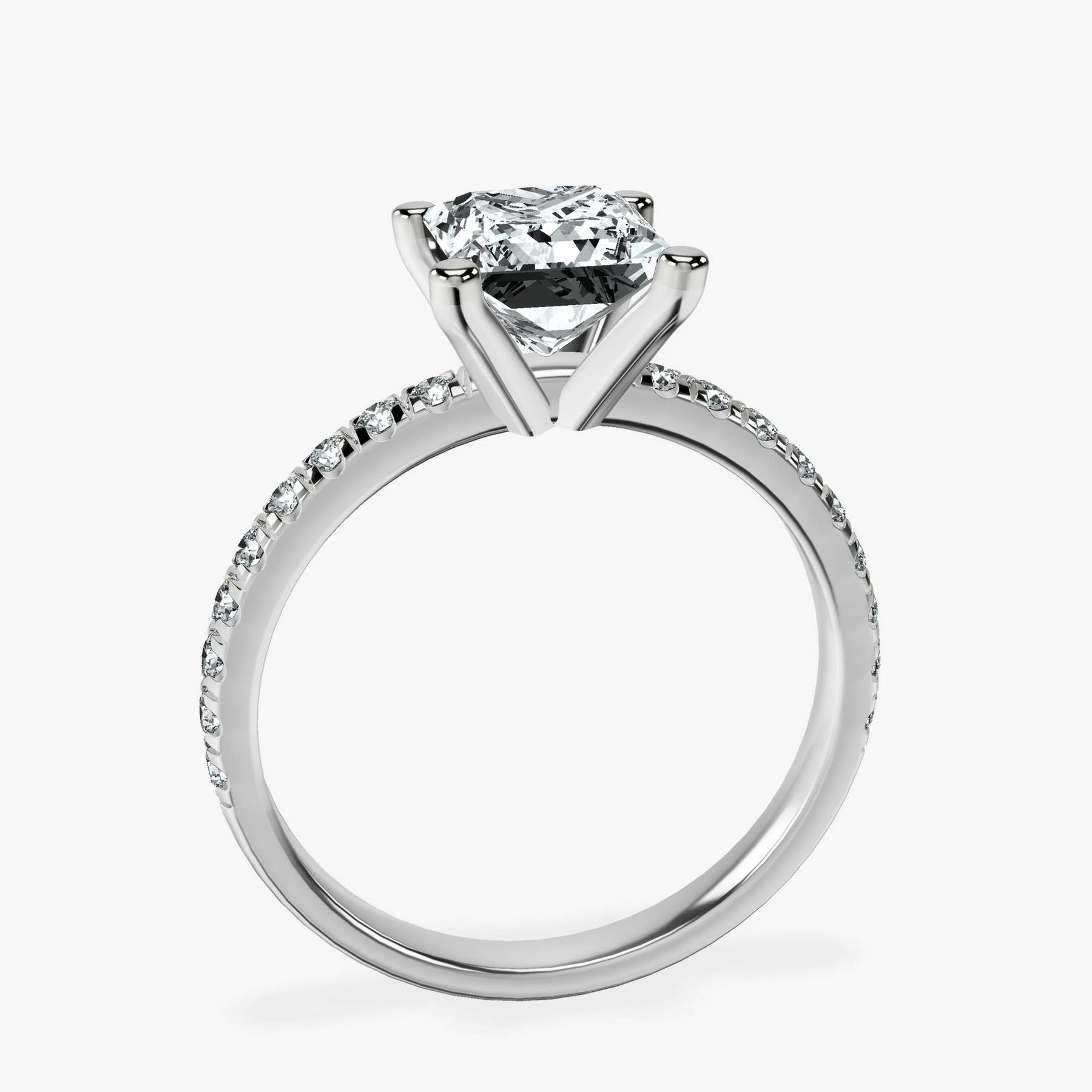 10kt White Gold Venetia Half Eternity Lab Diamond Ring side right image one