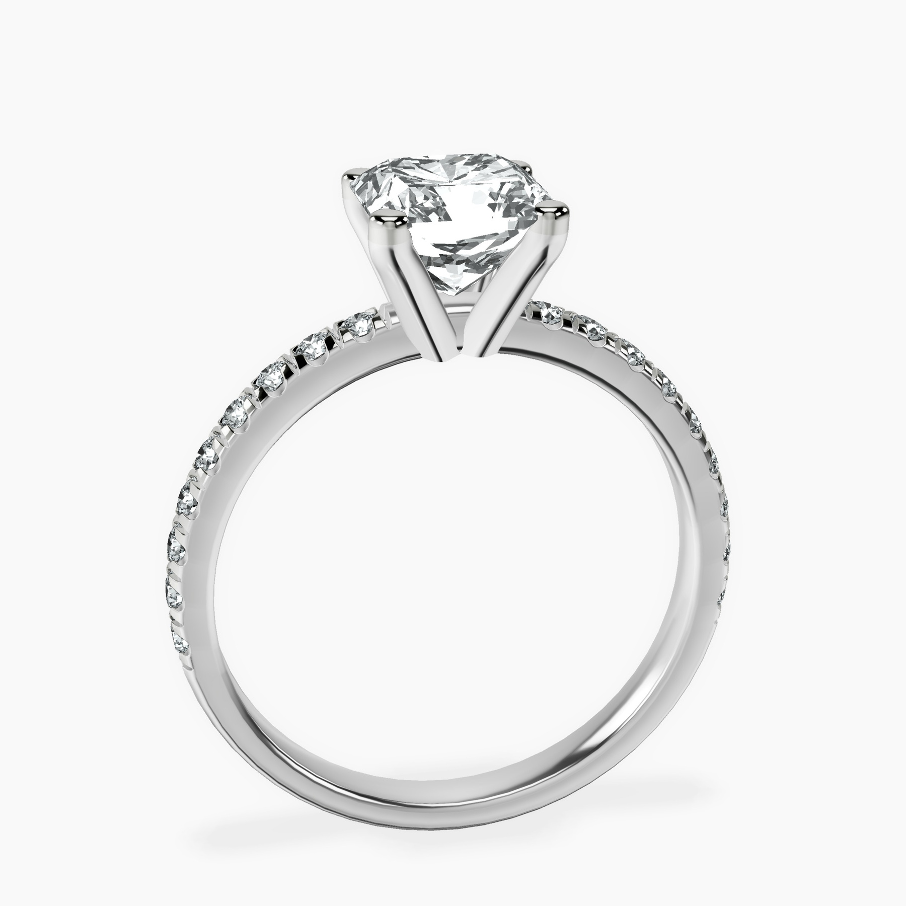 10kt White Gold Venetia Half Eternity Lab Diamond Ring side right image one