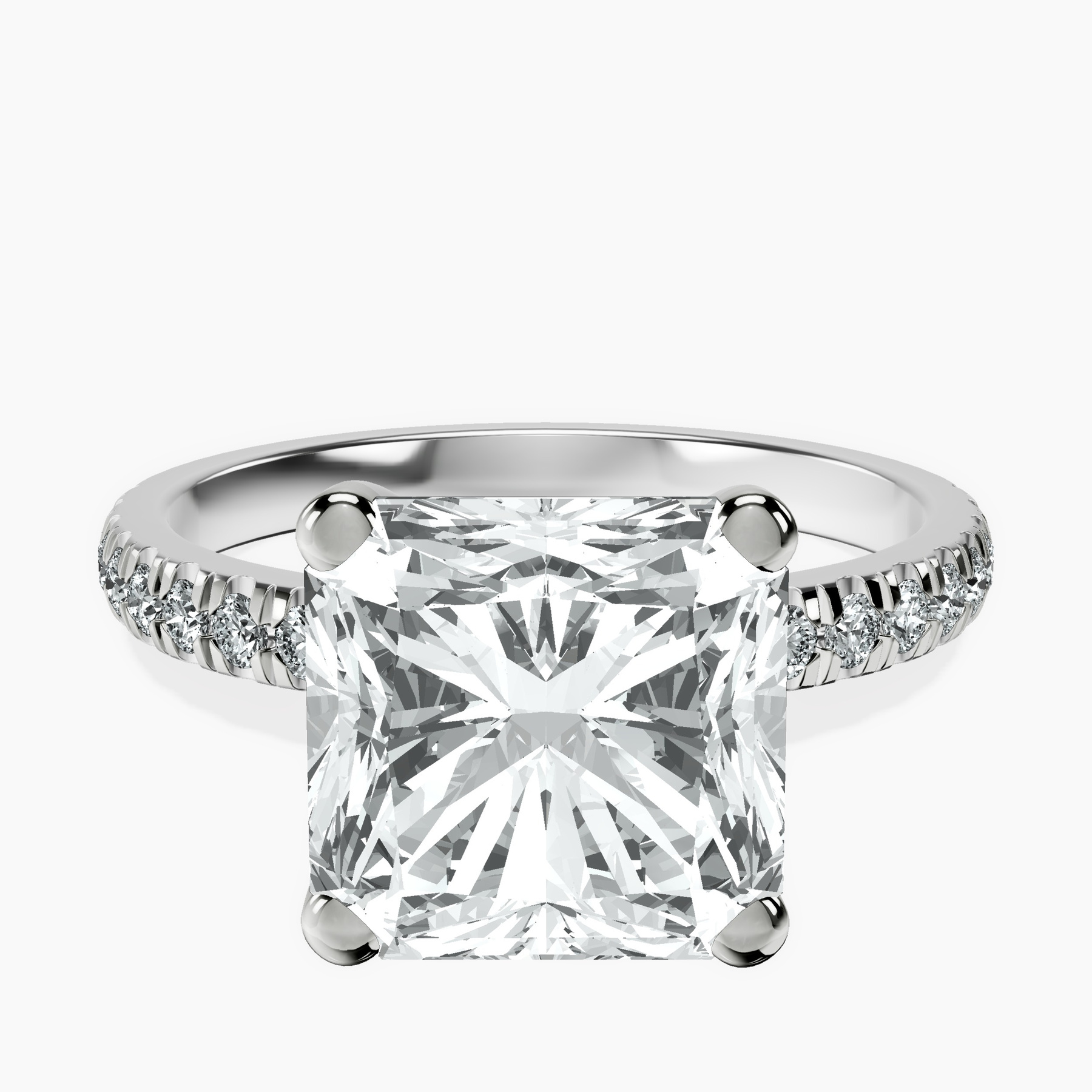 Platinum Venetia Half Eternity Lab Diamond Ring front image