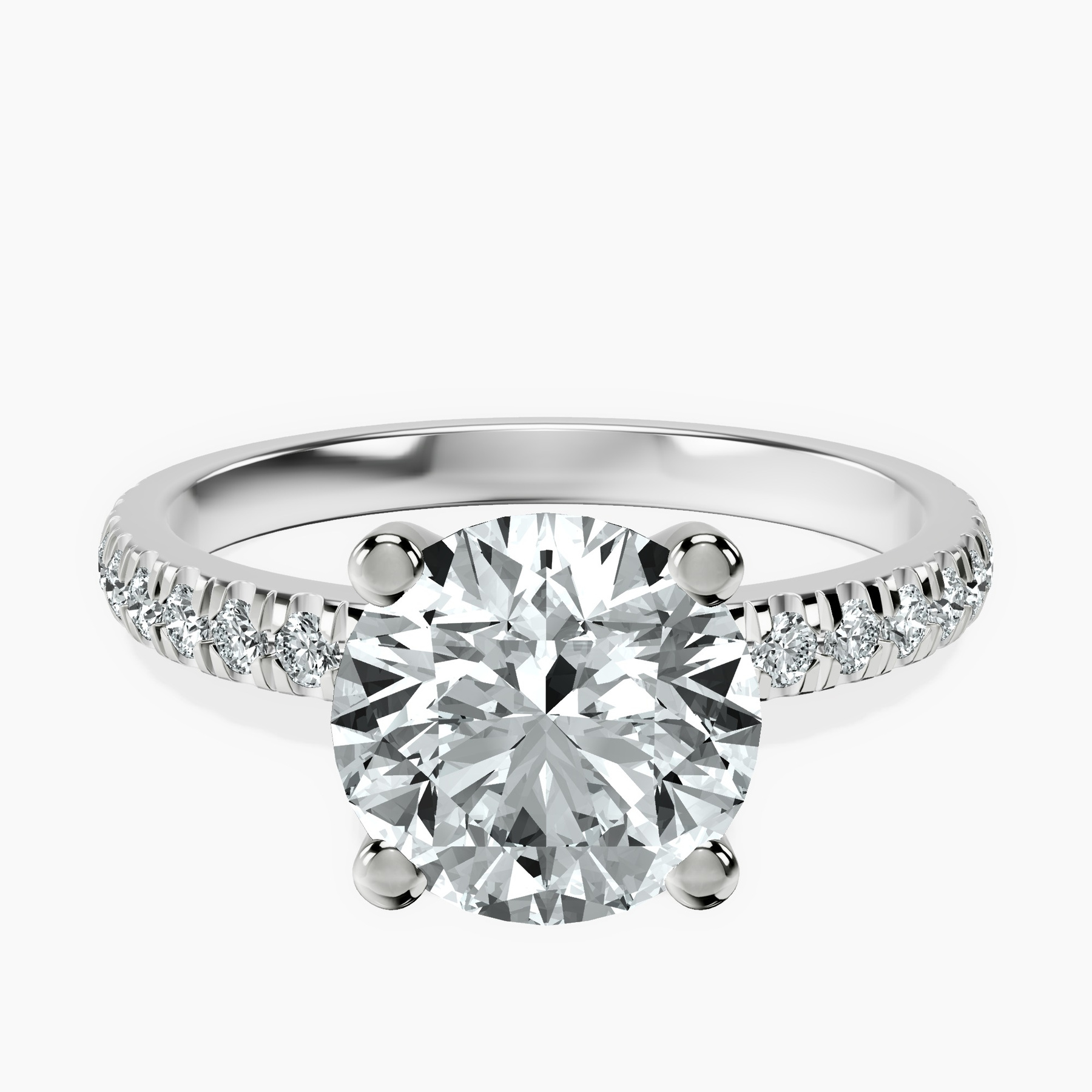 Platinum Venetia Half Eternity Lab Diamond Ring front image