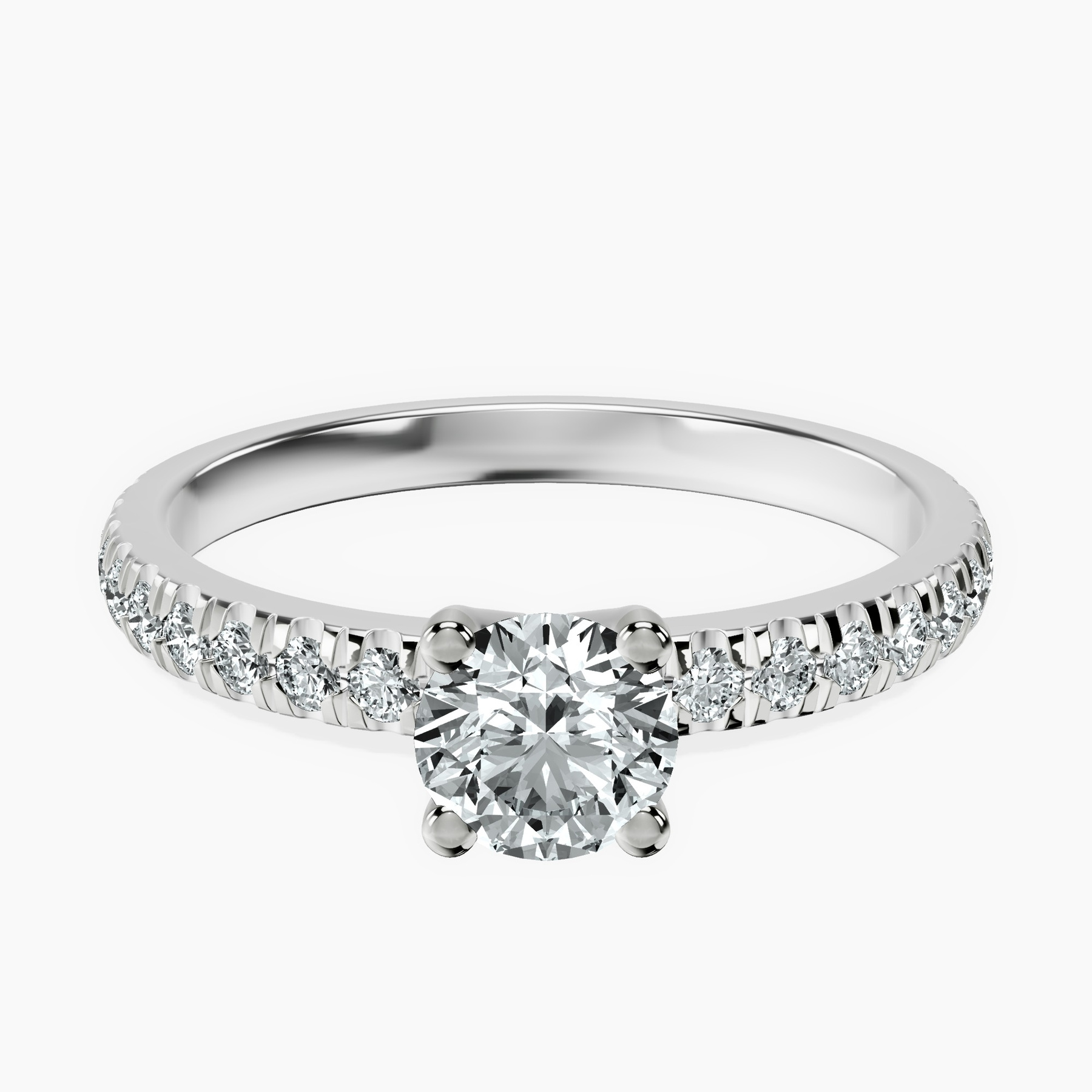 14kt White Gold Venetia Half Eternity Lab Diamond Ring front image