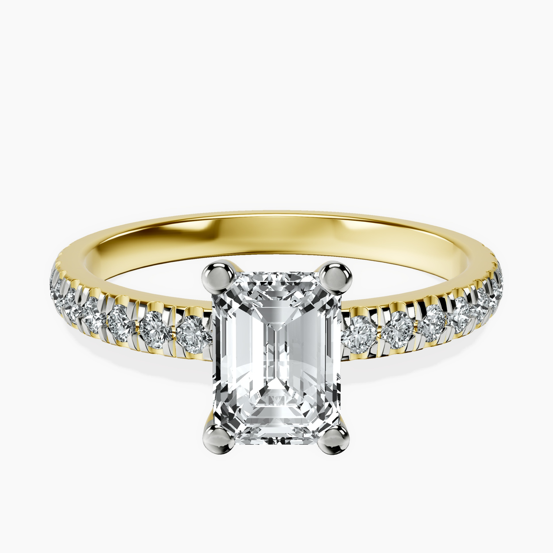 18kt Yellow Gold Venetia Half Eternity Lab Diamond Ring front image