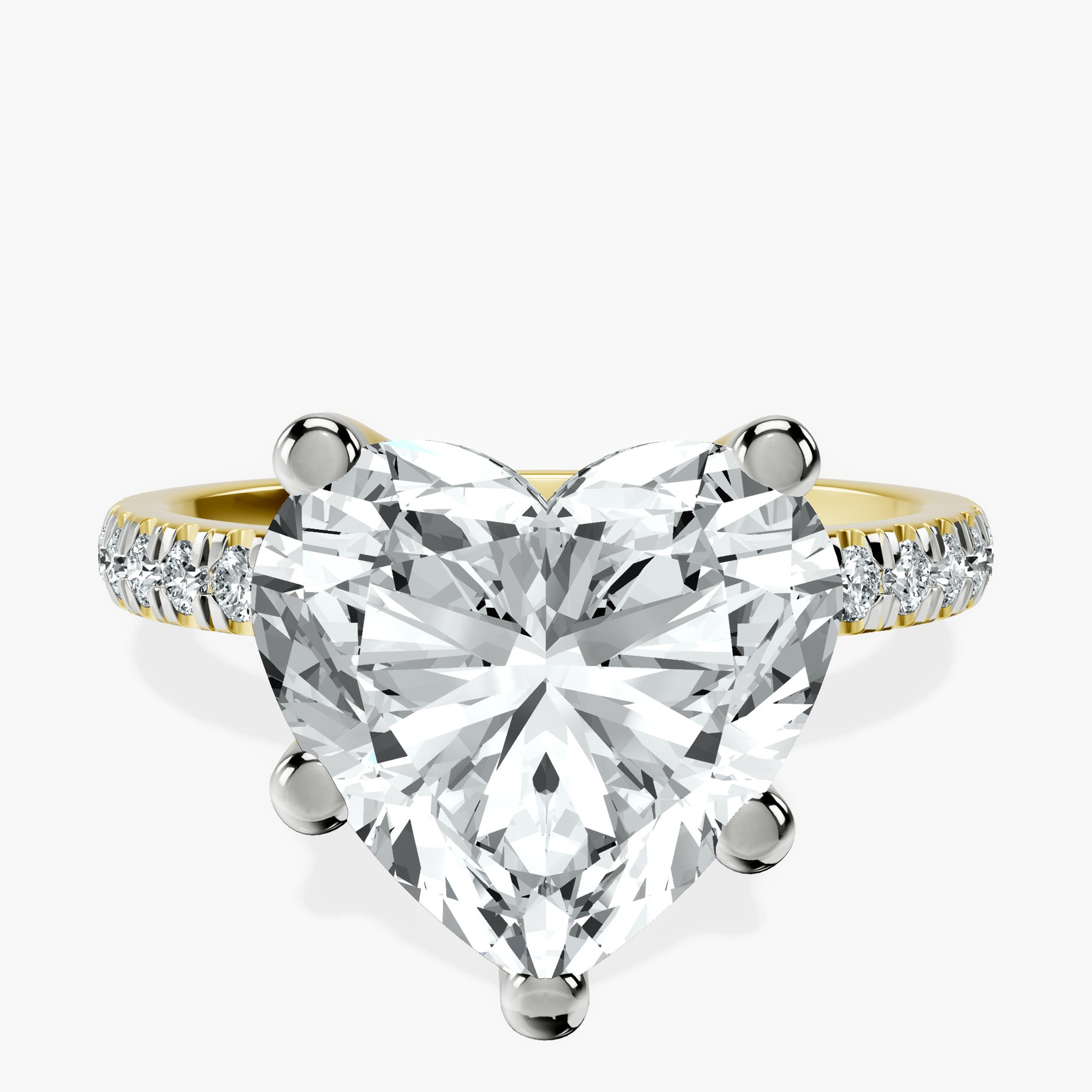 18kt Yellow Gold Venetia Half Eternity Lab Diamond Ring front image