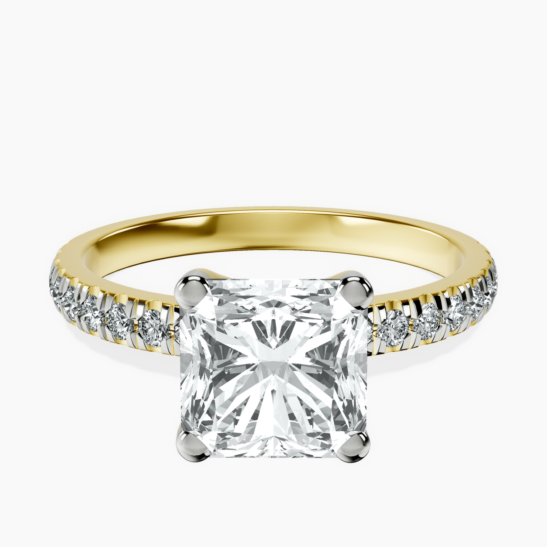 10kt Yellow Gold Venetia Half Eternity Lab Diamond Ring front image