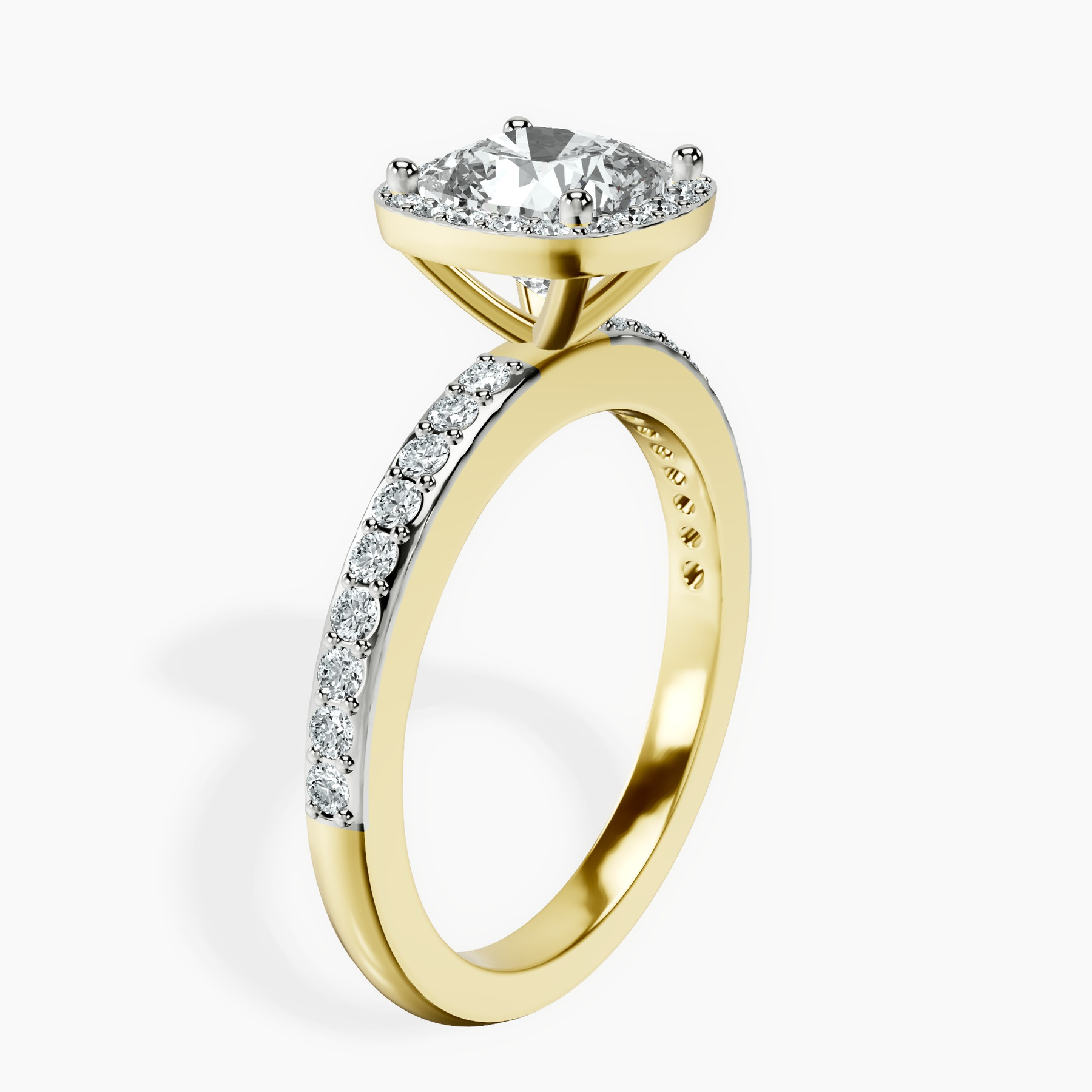 10kt Yellow Gold Lumina Halo Lab Diamond Eternity Ring standing product image one