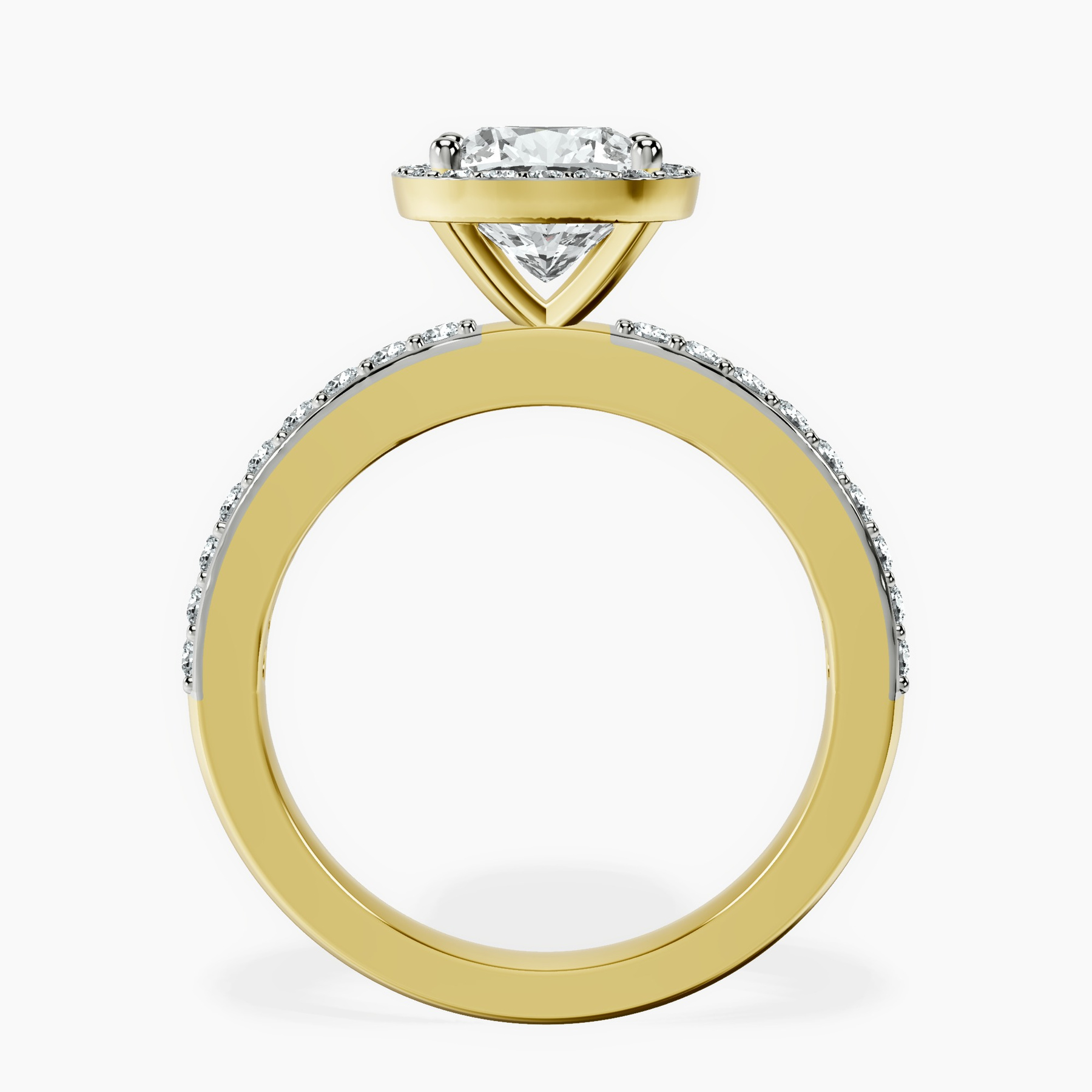 10kt Yellow Gold Lumina Halo Lab Diamond Eternity Ring side right image one