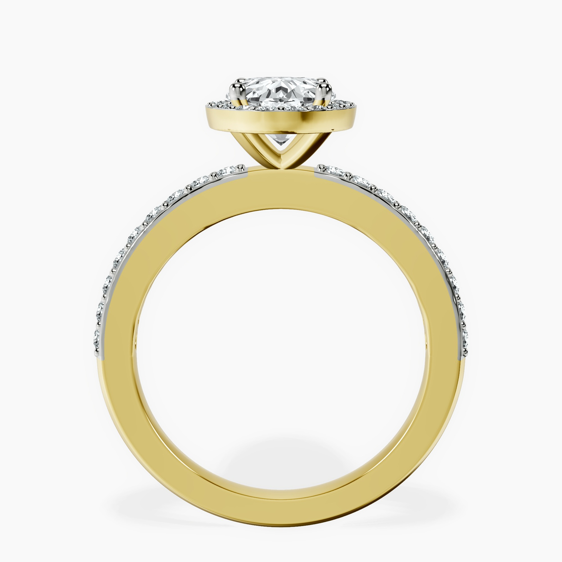 10kt Yellow Gold Lumina Halo Lab Diamond Eternity Ring side right image one