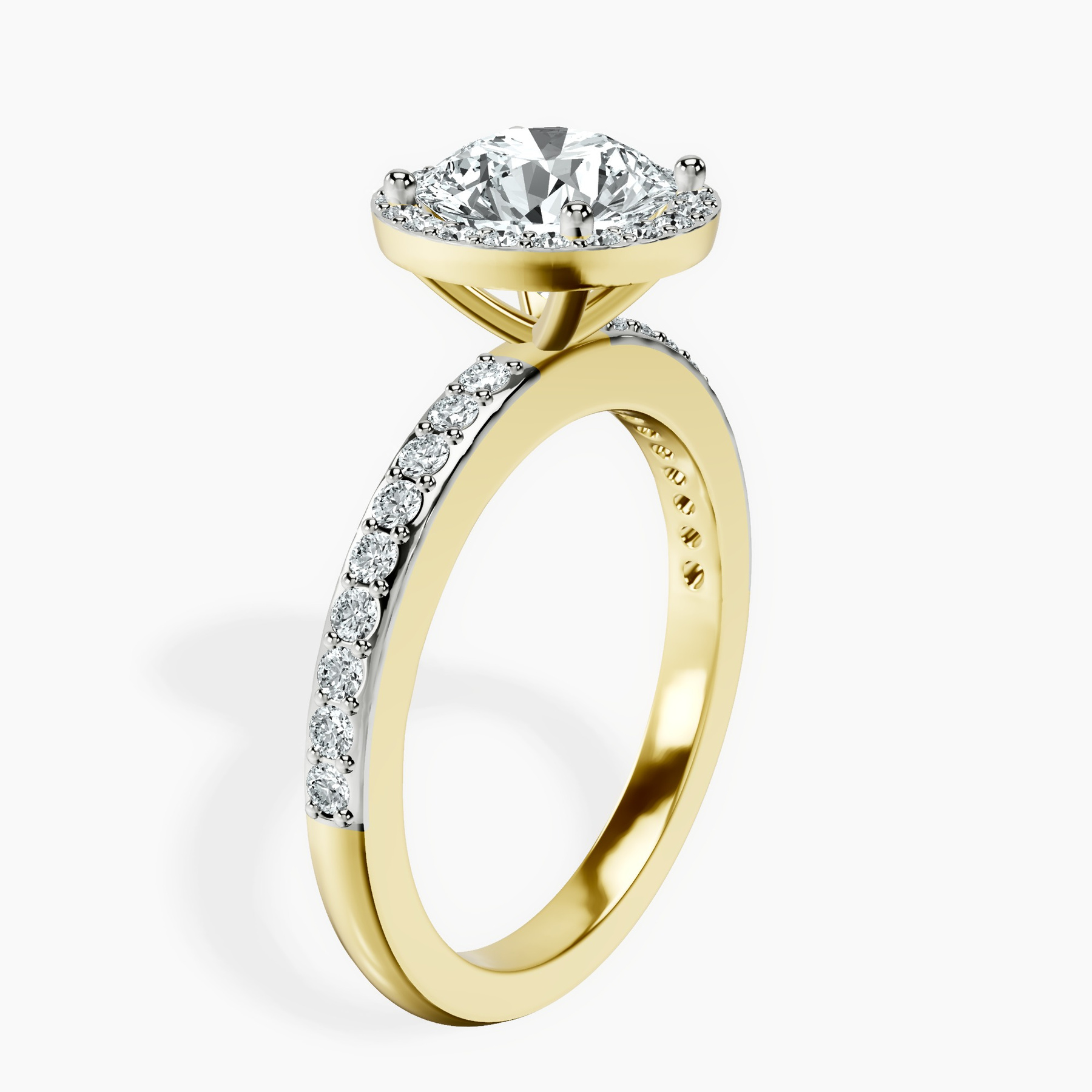 10kt Yellow Gold Lumina Halo Lab Diamond Eternity Ring standing product image one