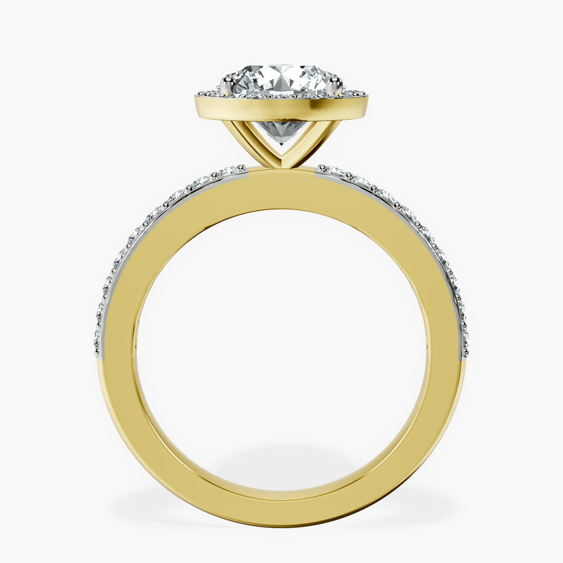 10kt Yellow Gold Lumina Halo Lab Diamond Eternity Ring side right image one