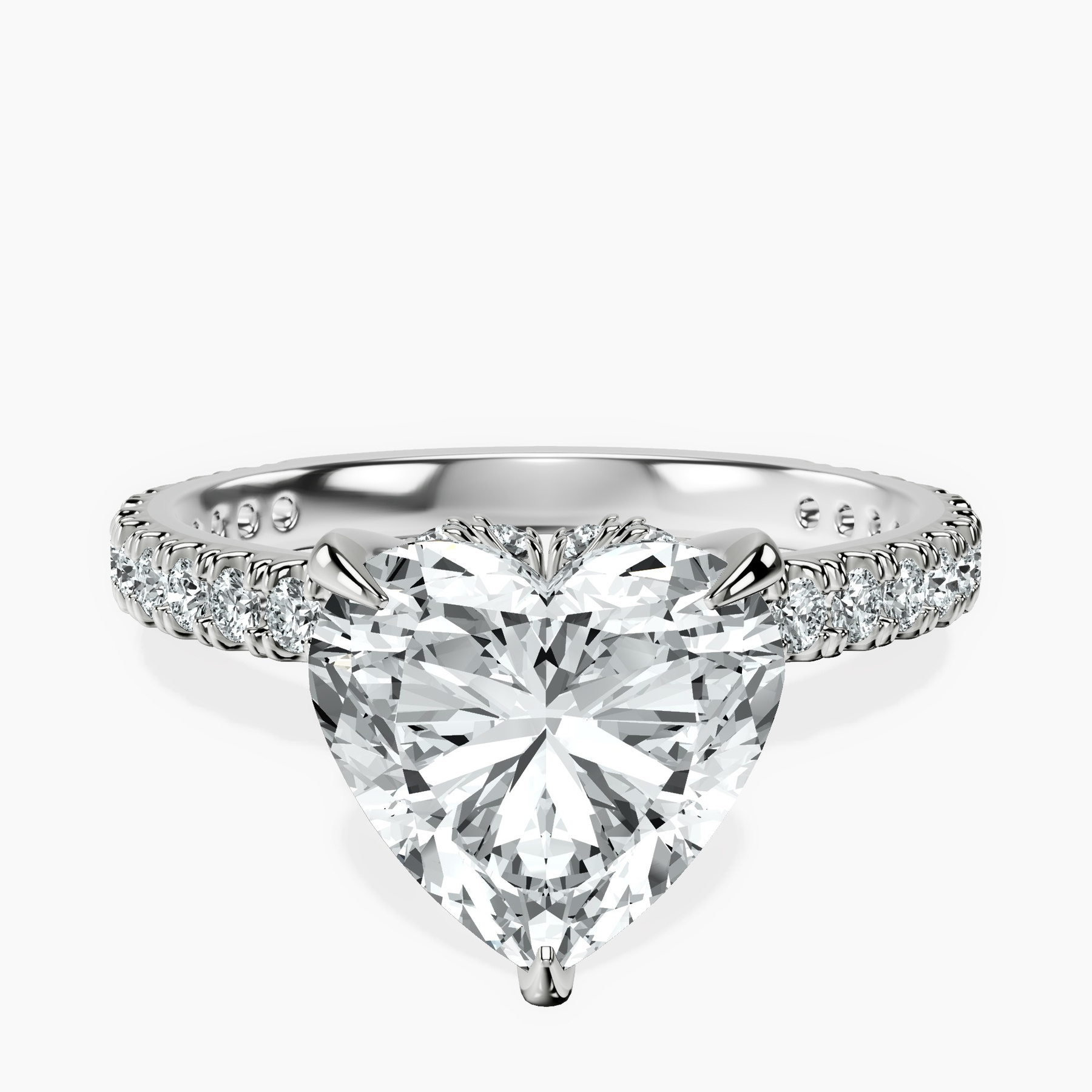 2.23 ct. heart Myra Halo Ring in 18kt white gold rtr top