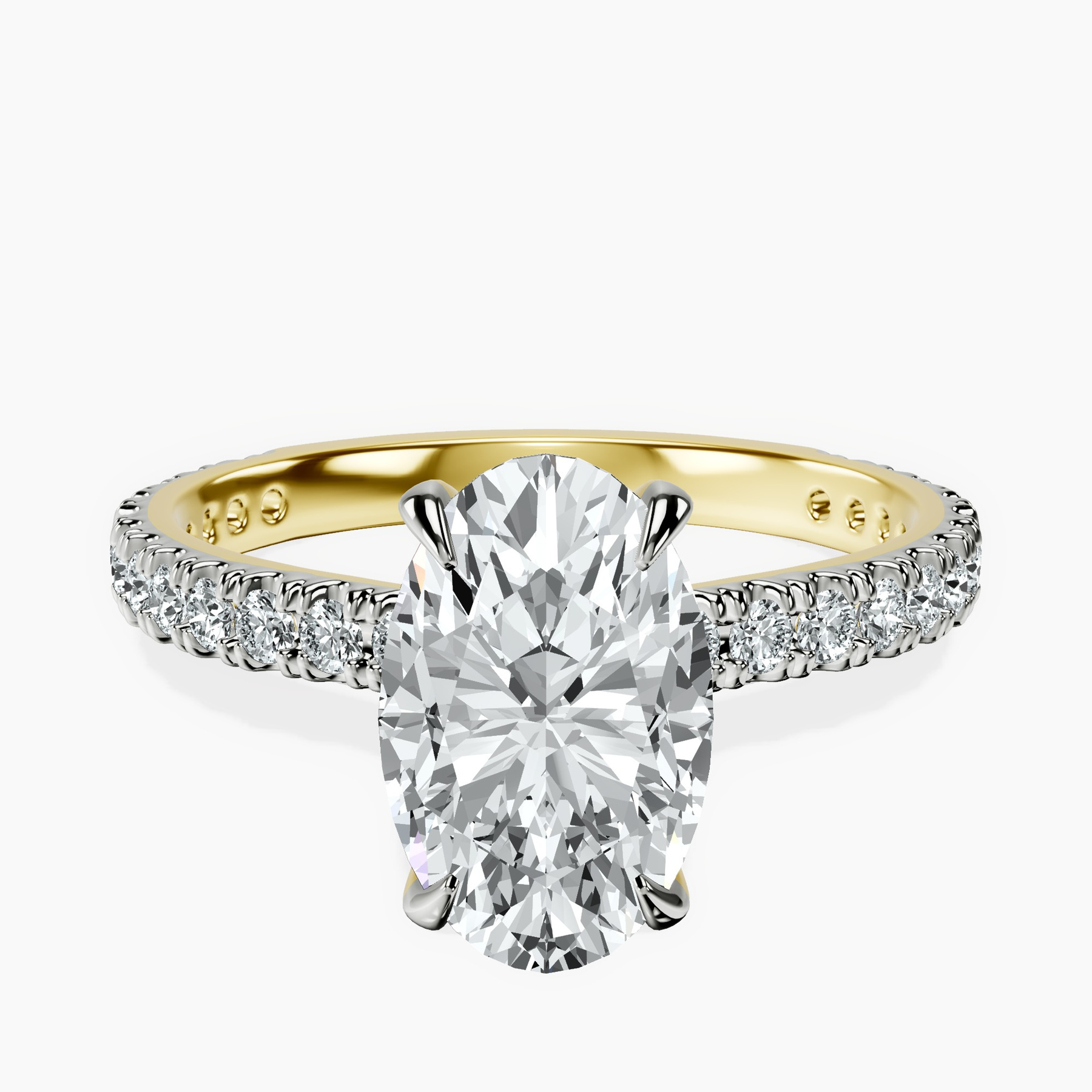 18kt Yellow Gold Chrissy Teigen Secret Halo Lab Diamond Ring front image