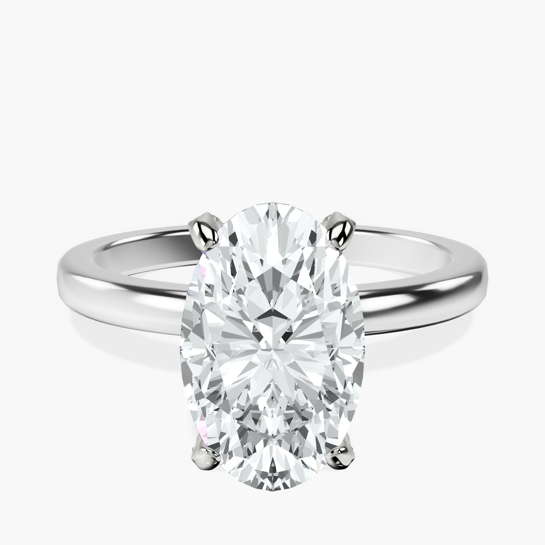 2.99 ct. oval Lyla Solitaire Ring in 18kt white gold rtr top