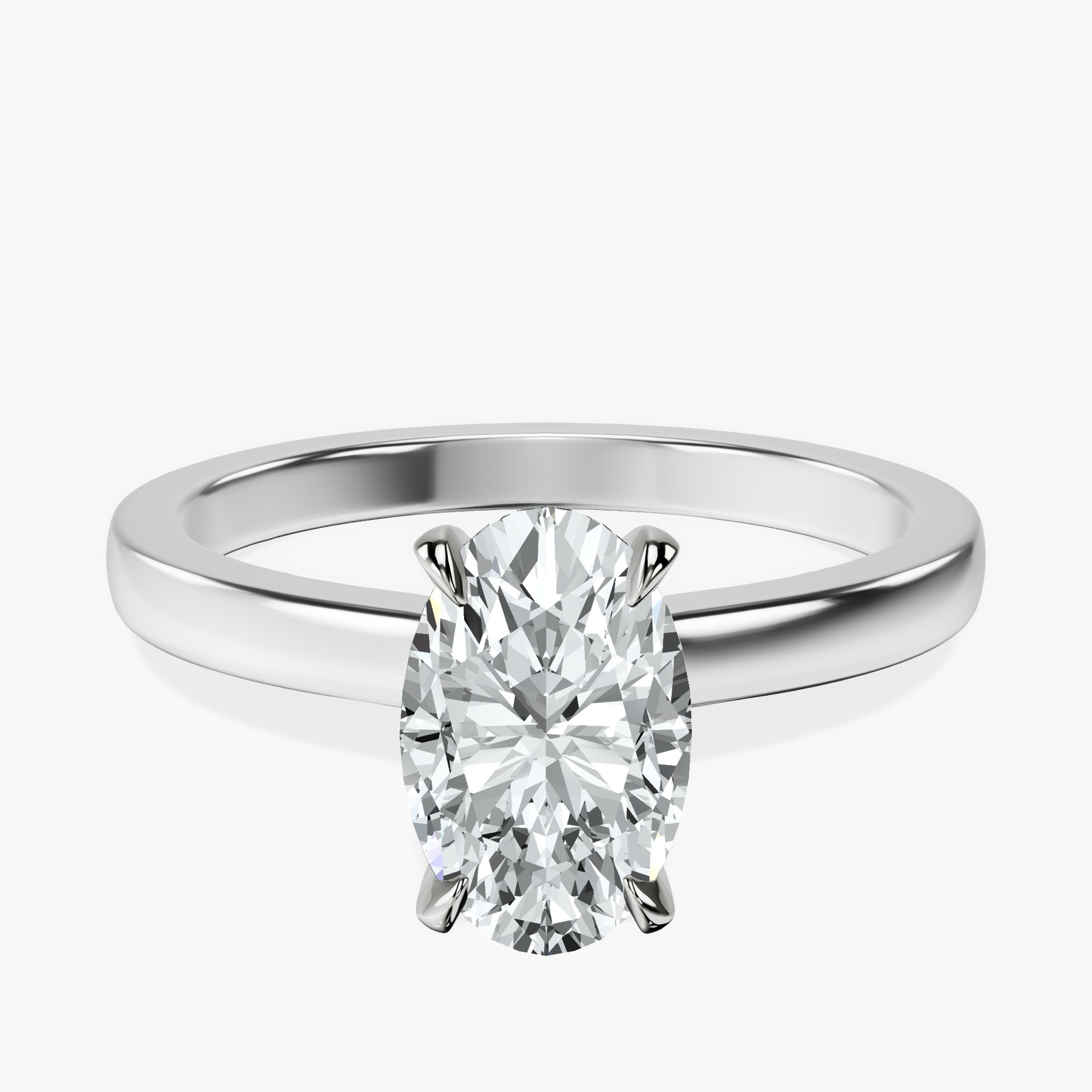1.05 ct. oval Mystic Secret Halo Ring in 10kt white gold rtr top