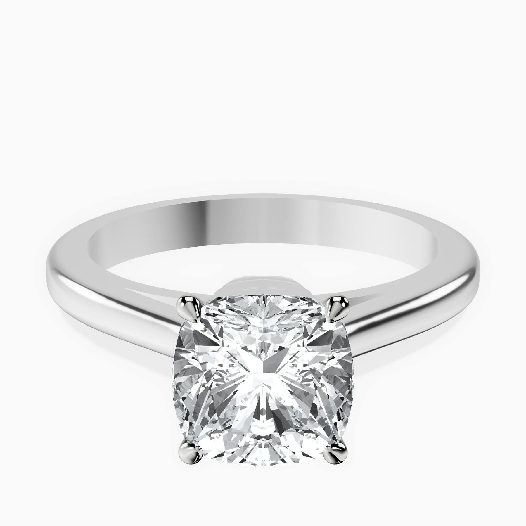10kt White Gold Siran Secret Halo Lab Diamond Ring rtr top