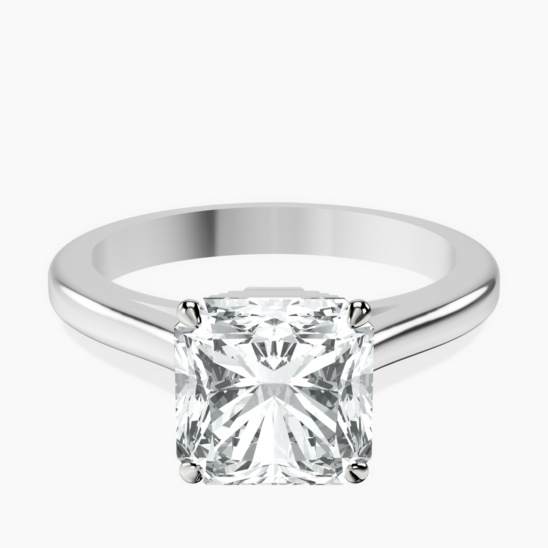 Platinum Siran Secret Halo Lab Diamond Ring front image