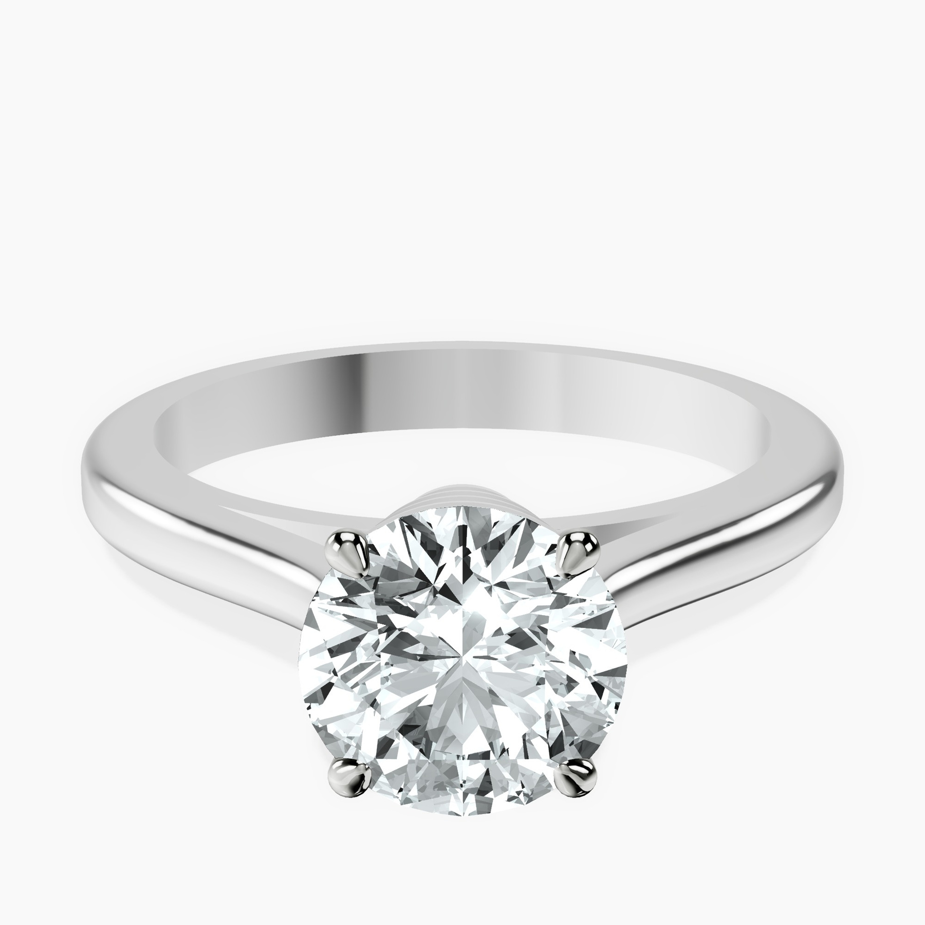 10kt White Gold Siran Secret Halo Lab Diamond Ring rtr top