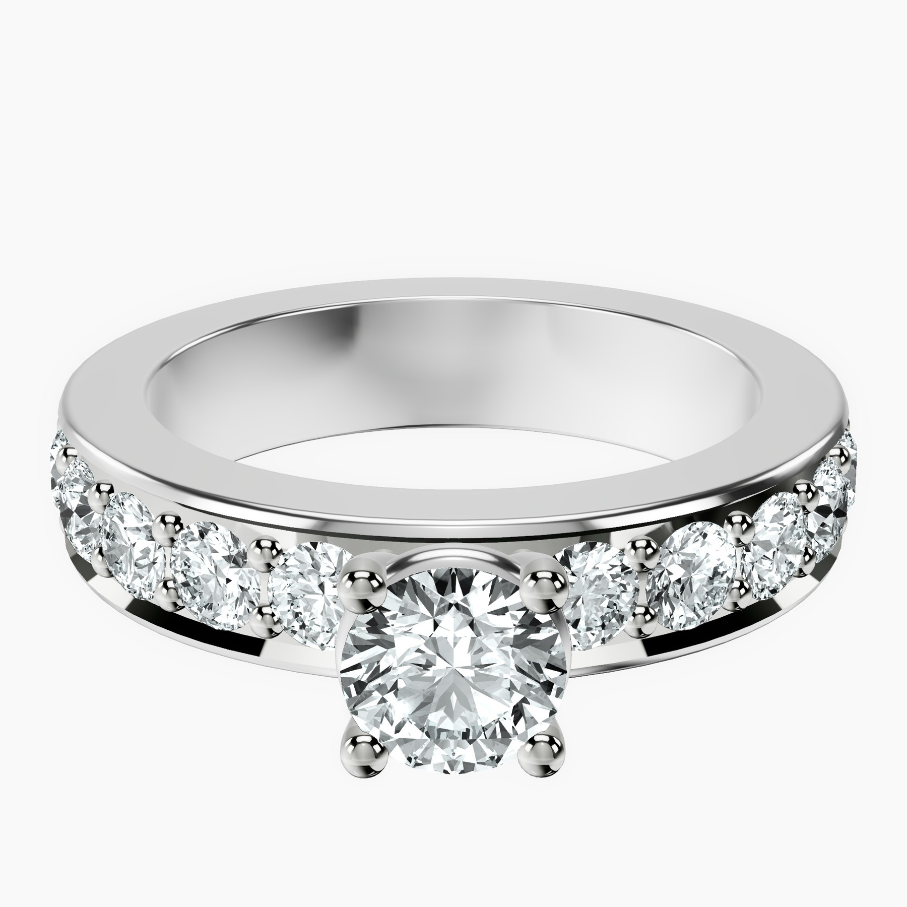 Platinum Alfreda Half Eternity Lab Diamond Ring front image