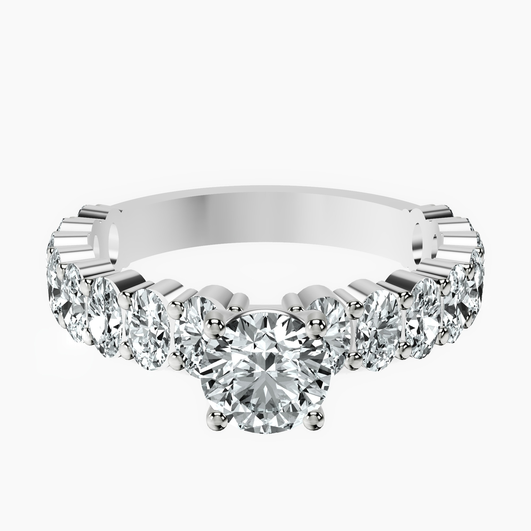 14kt Yellow Gold Lillian Side Oval Lab Diamond Eternity Ring front image