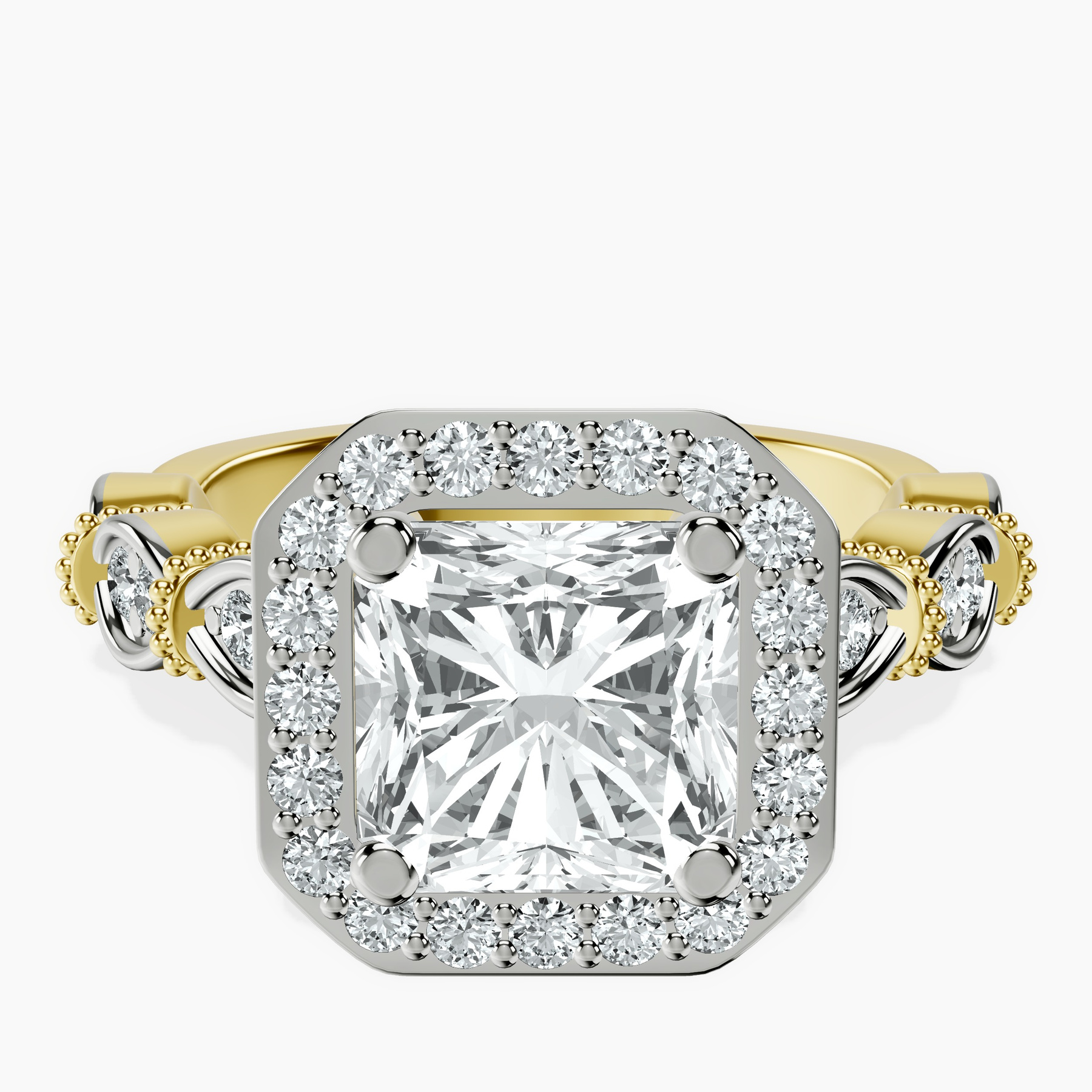 10kt Yellow Gold Micaela Halo Lab Diamond Ring front image