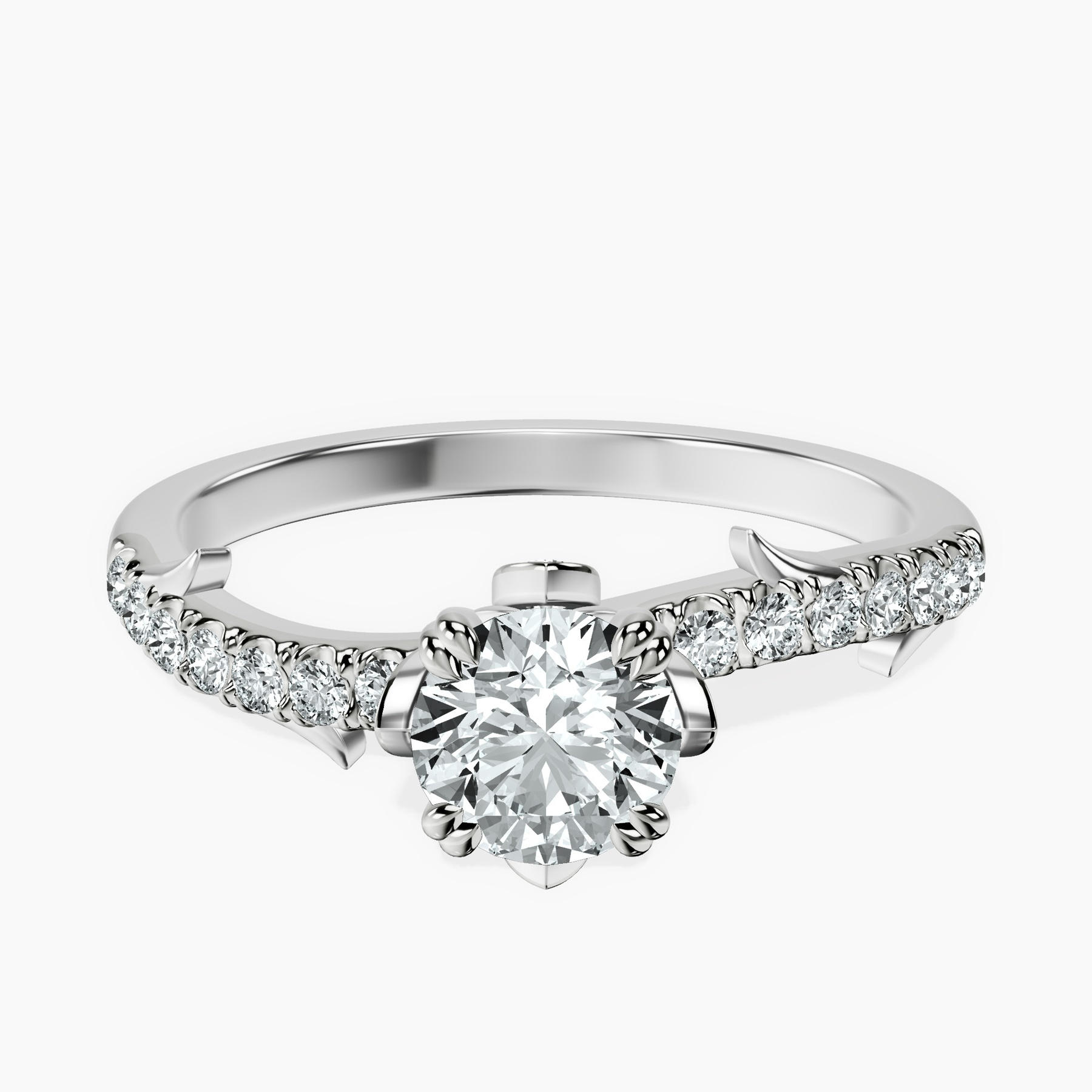 14kt White Gold Phoebe Twigs Lab Diamond Ring front image