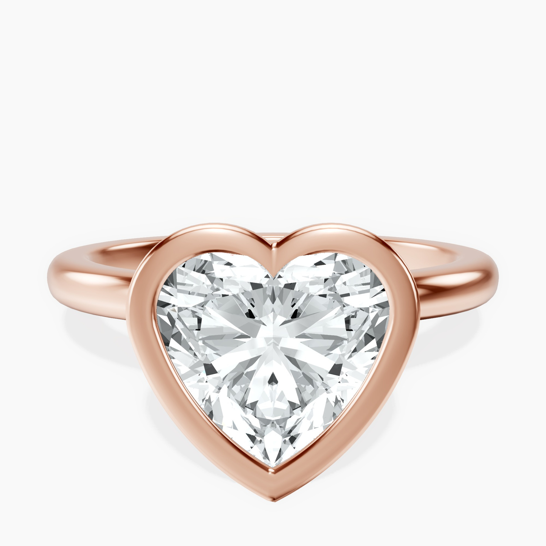2.71 ct. heart Eugenia Solitaire Ring in 10kt rose gold rtr top