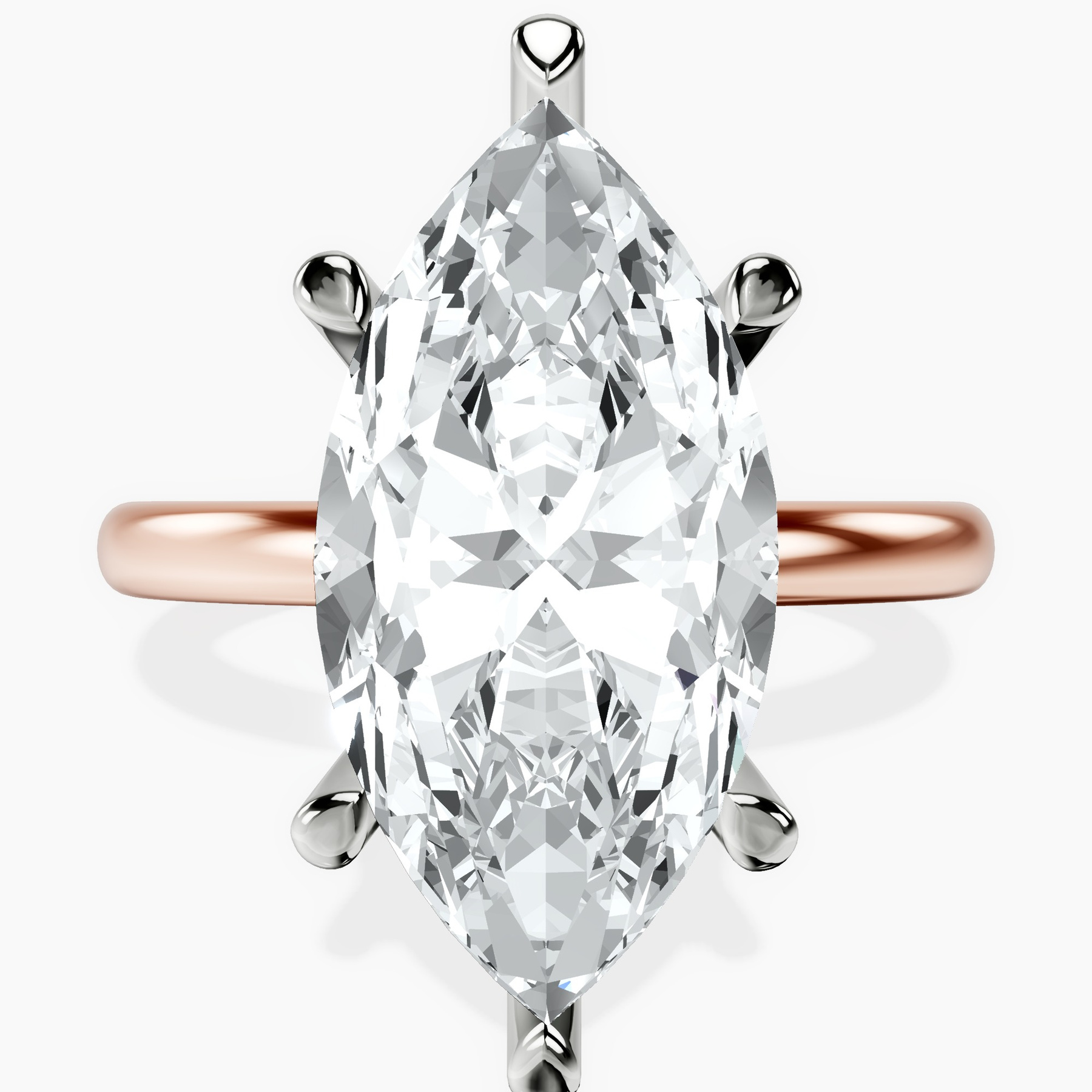 14kt Rose Gold Mildred Hidden Halo Solitaire Lab Diamond Ring front image