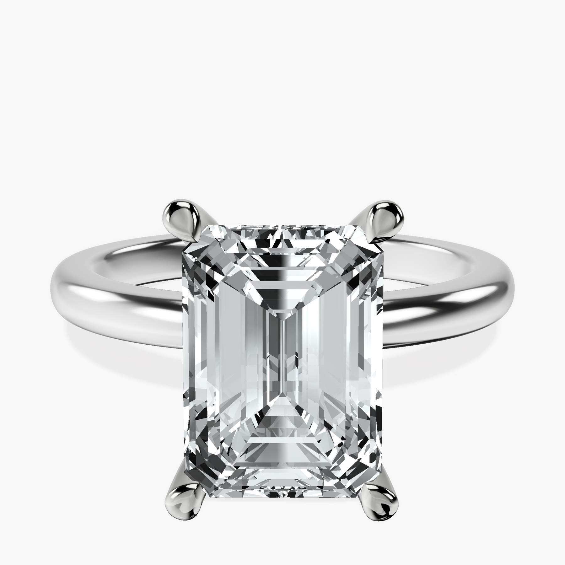 Platinum Mildred Hidden Halo Solitaire Lab Diamond Ring front image