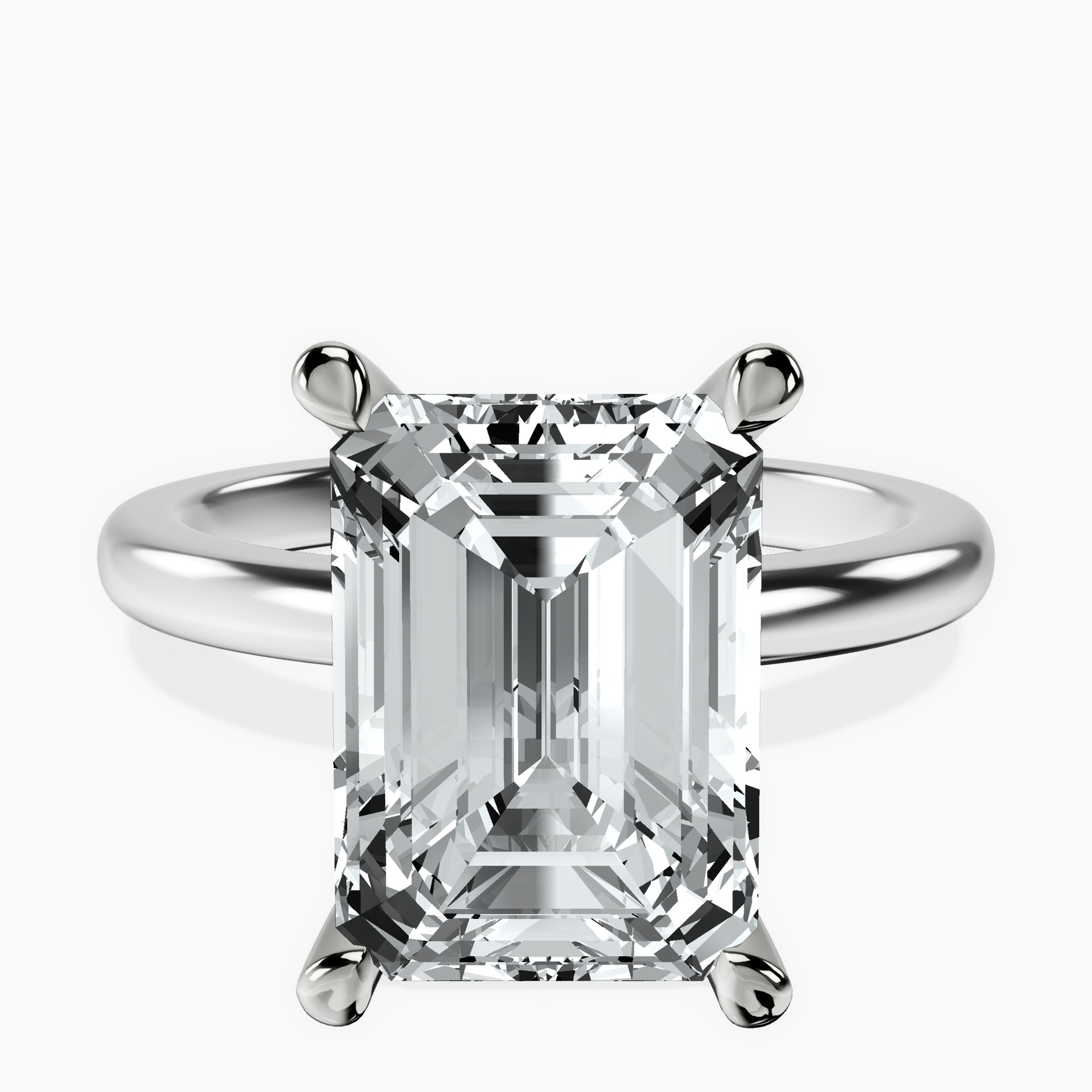 Platinum Mildred Hidden Halo Solitaire Lab Diamond Ring front image