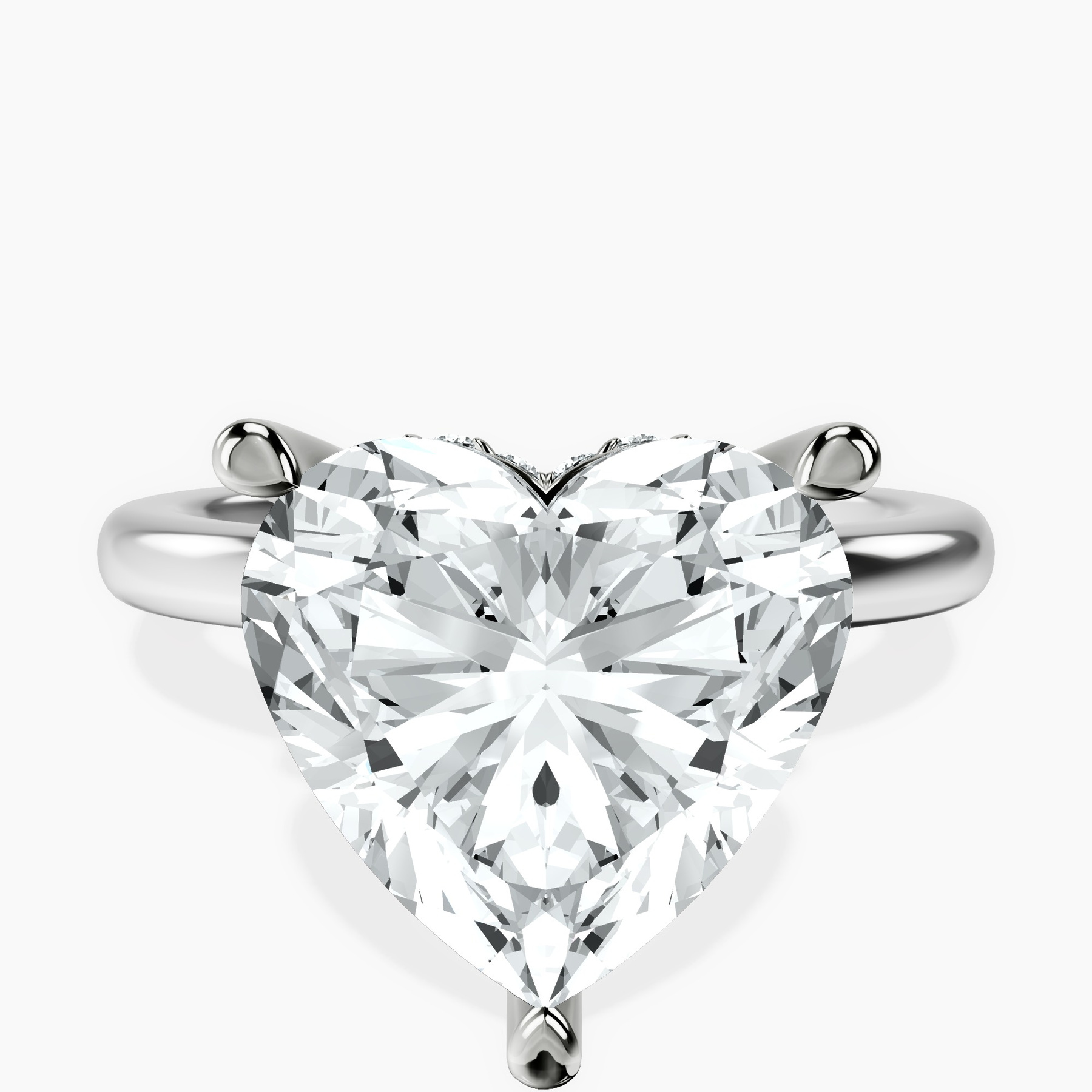 Platinum Mildred Hidden Halo Solitaire Lab Diamond Ring front image