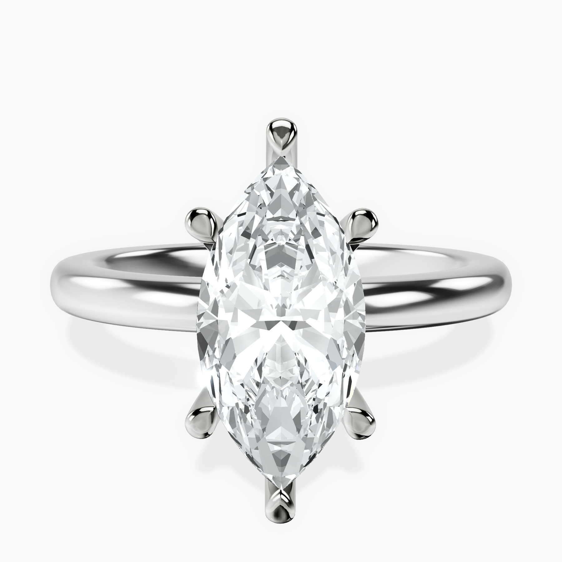 14ct White Gold Mildred Hidden Halo Solitaire Lab Diamond Ring front image