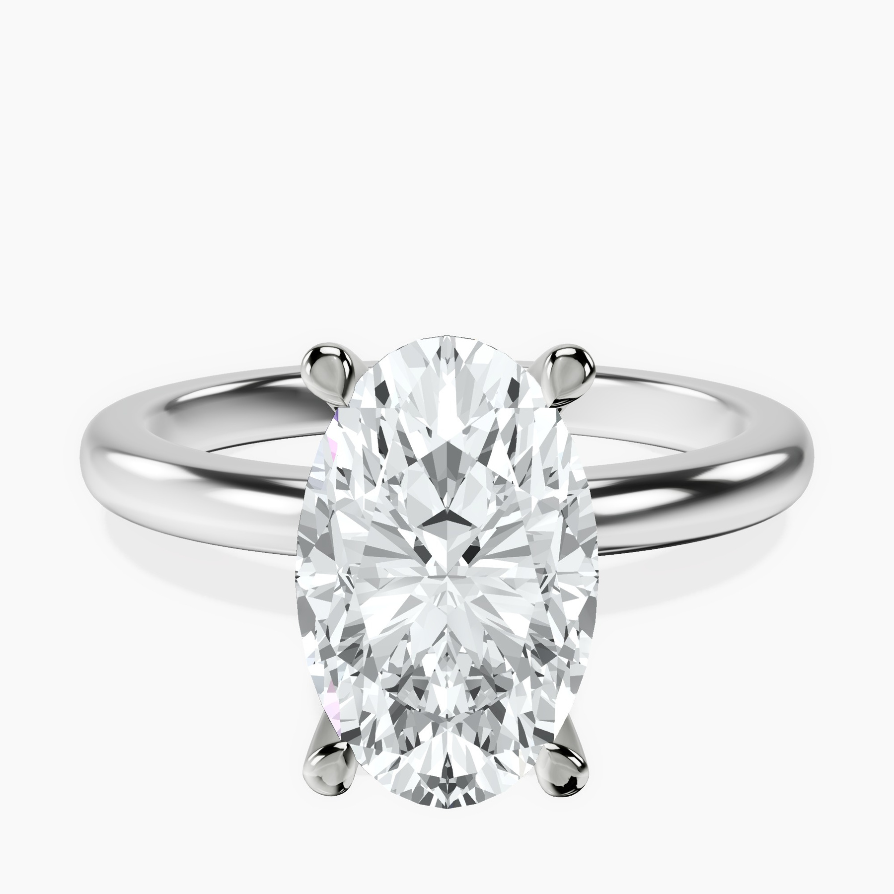 Platinum Mildred Hidden Halo Solitaire Lab Diamond Ring front image