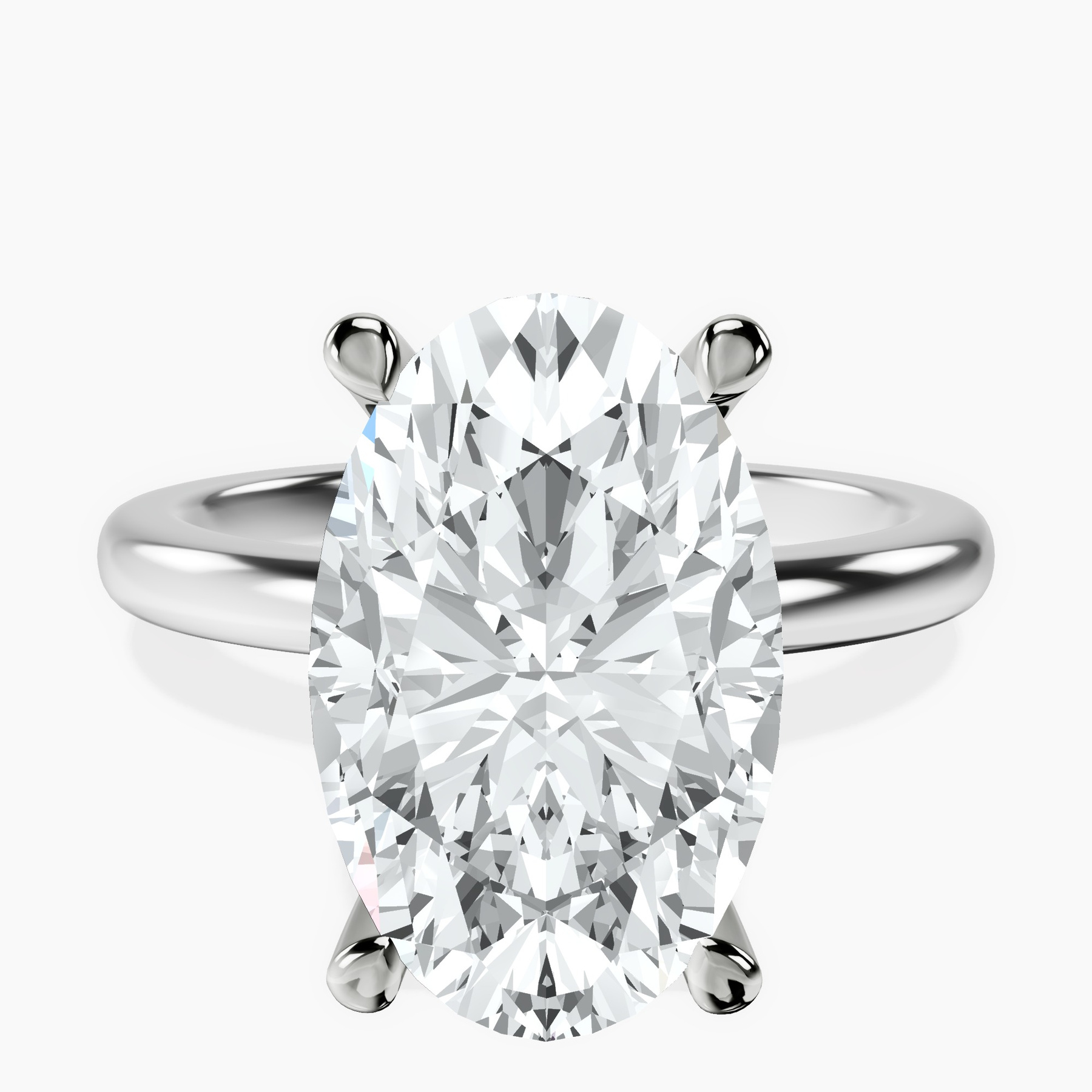 Platinum Mildred Hidden Halo Solitaire Lab Diamond Ring front image