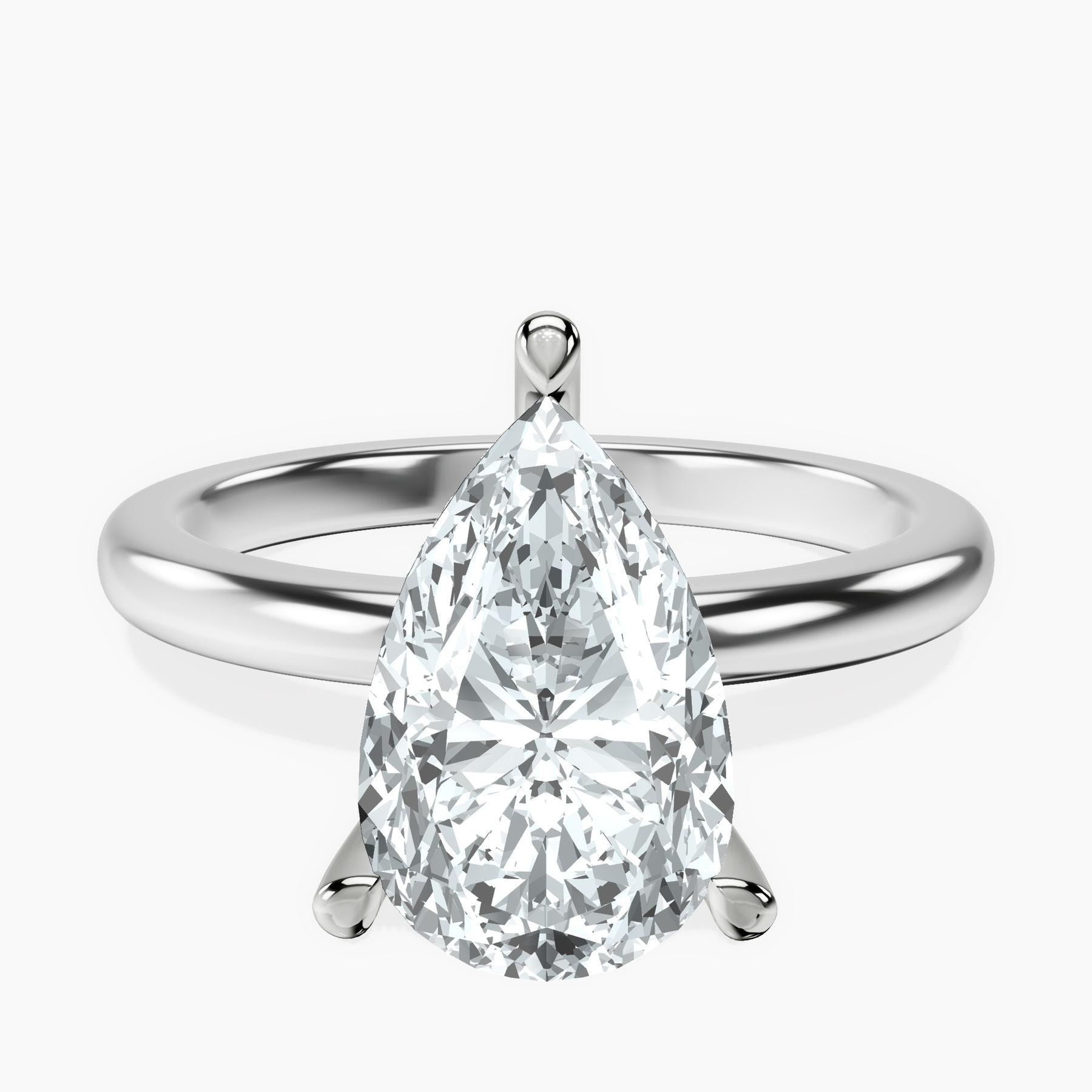 Platinum Mildred Hidden Halo Solitaire Lab Diamond Ring front image