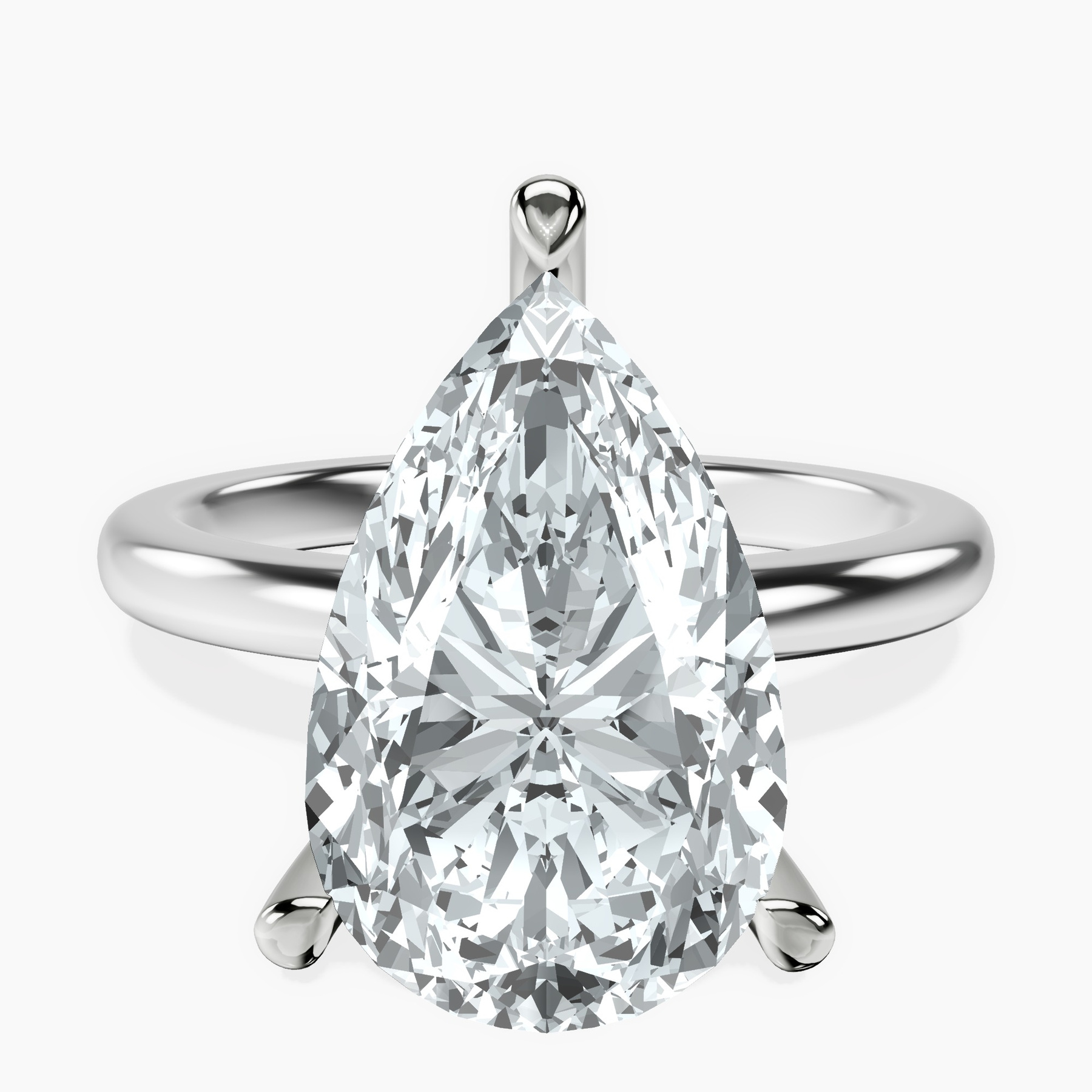 Platinum Mildred Hidden Halo Solitaire Lab Diamond Ring front image
