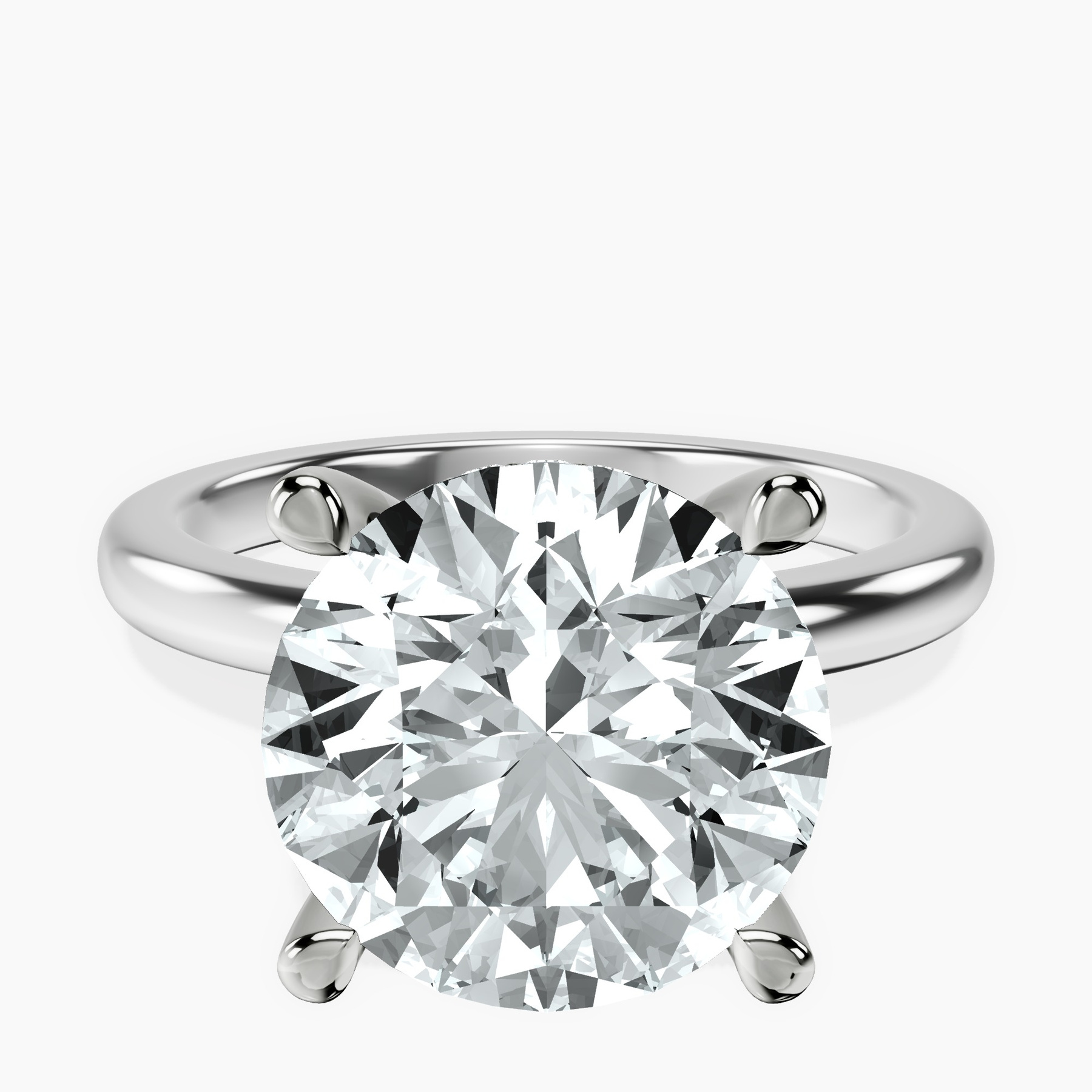 18kt White Gold Mildred Hidden Halo Solitaire Lab Diamond Ring front image