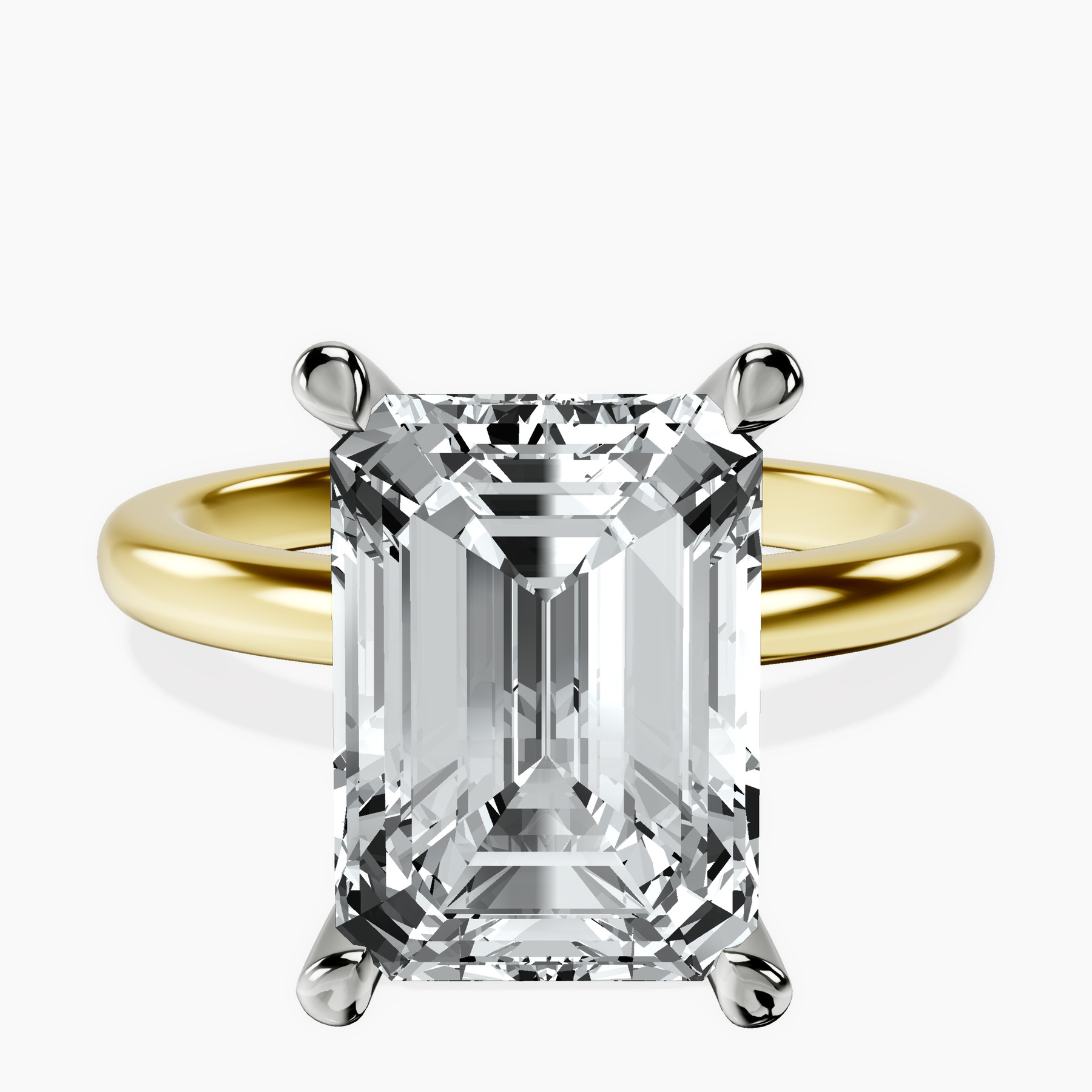 14kt Yellow Gold Mildred Hidden Halo Solitaire Lab Diamond Ring front image