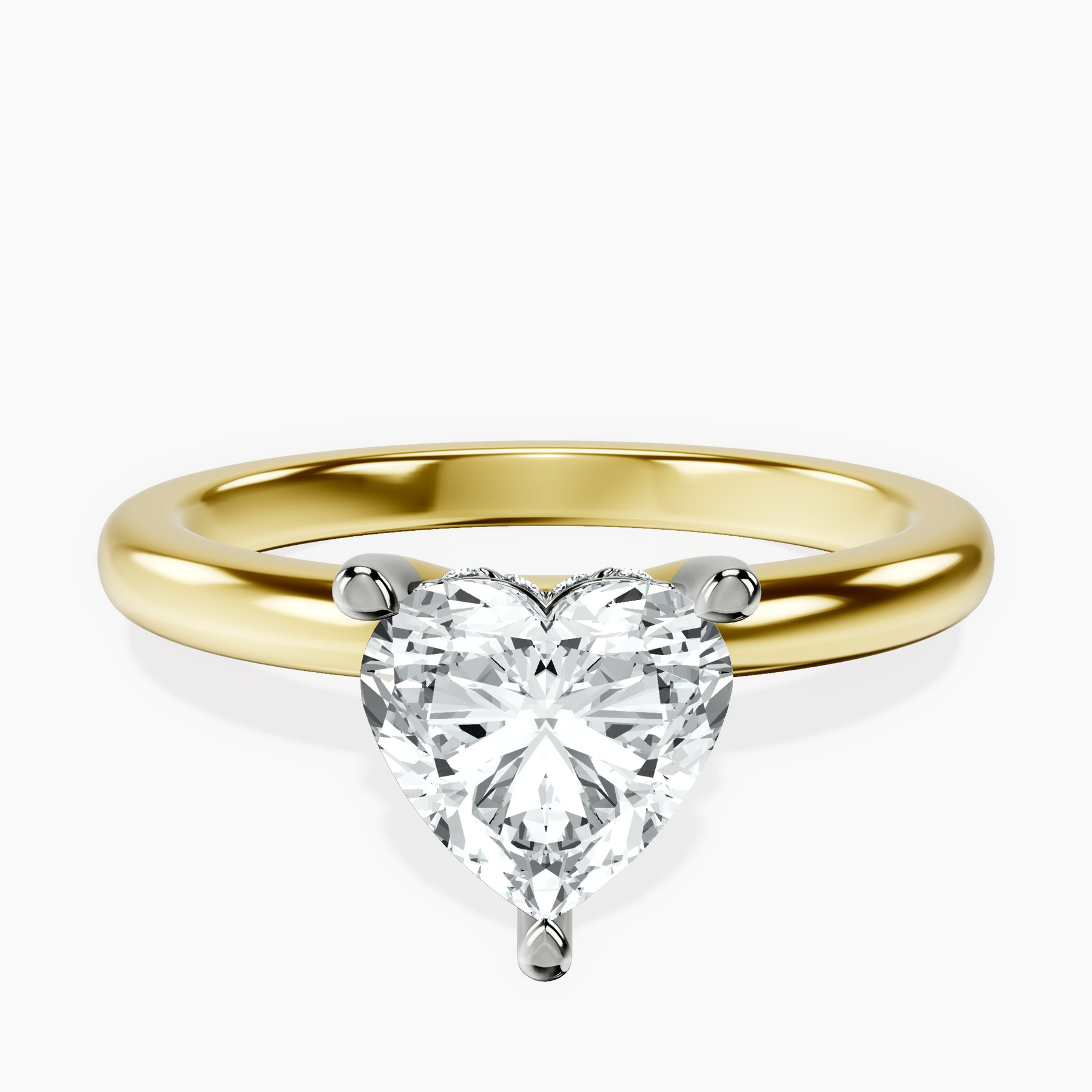 14kt Yellow Gold Mildred Hidden Halo Solitaire Lab Diamond Ring front image