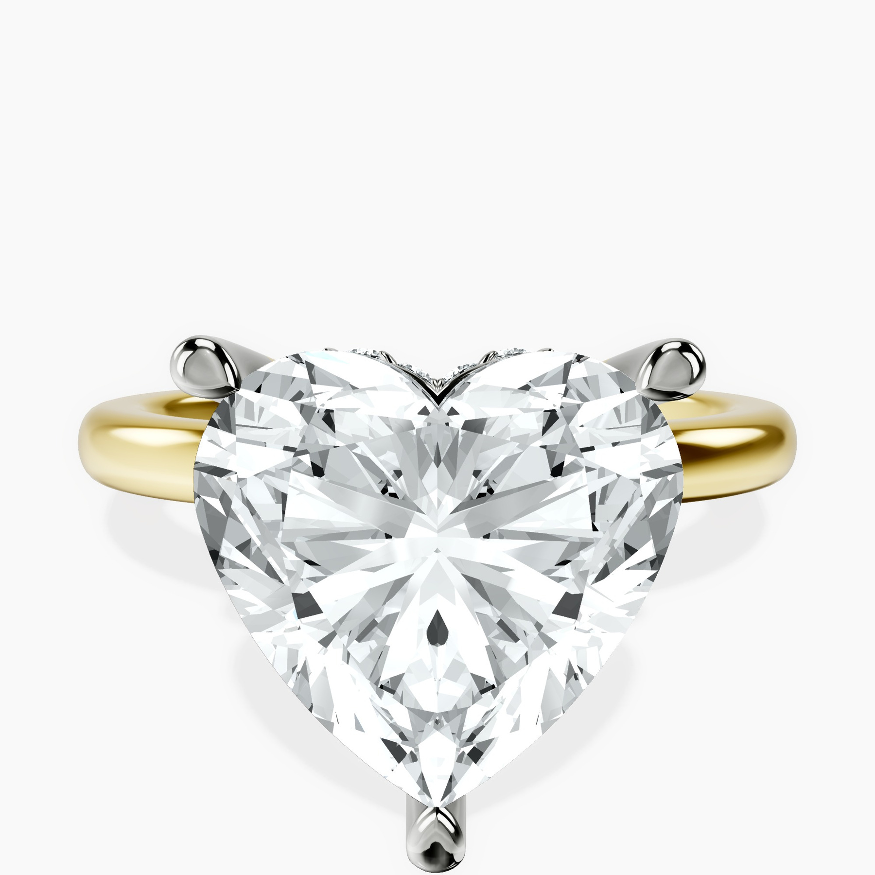 14kt Yellow Gold Mildred Hidden Halo Solitaire Lab Diamond Ring front image