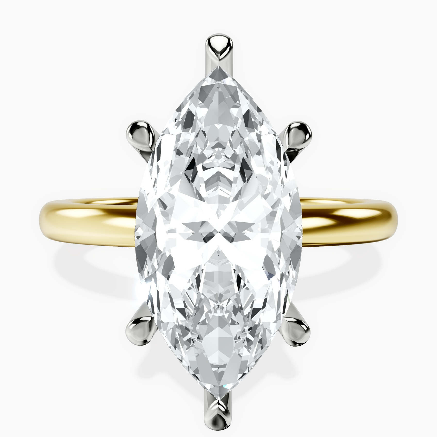 18kt Yellow Gold Mildred Hidden Halo Solitaire Lab Diamond Ring front image