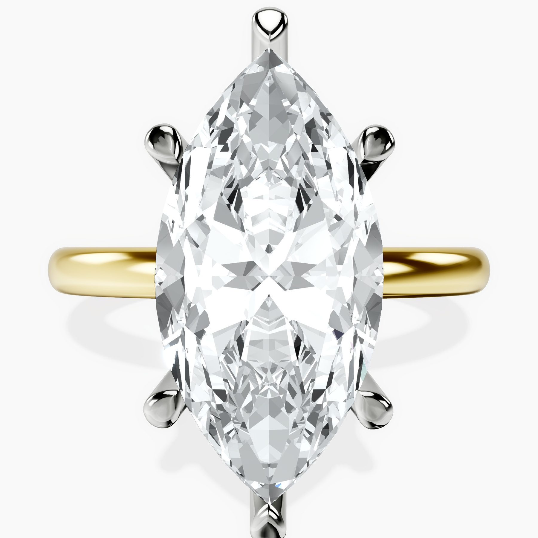 10kt Yellow Gold Mildred Hidden Halo Solitaire Lab Diamond Ring front image