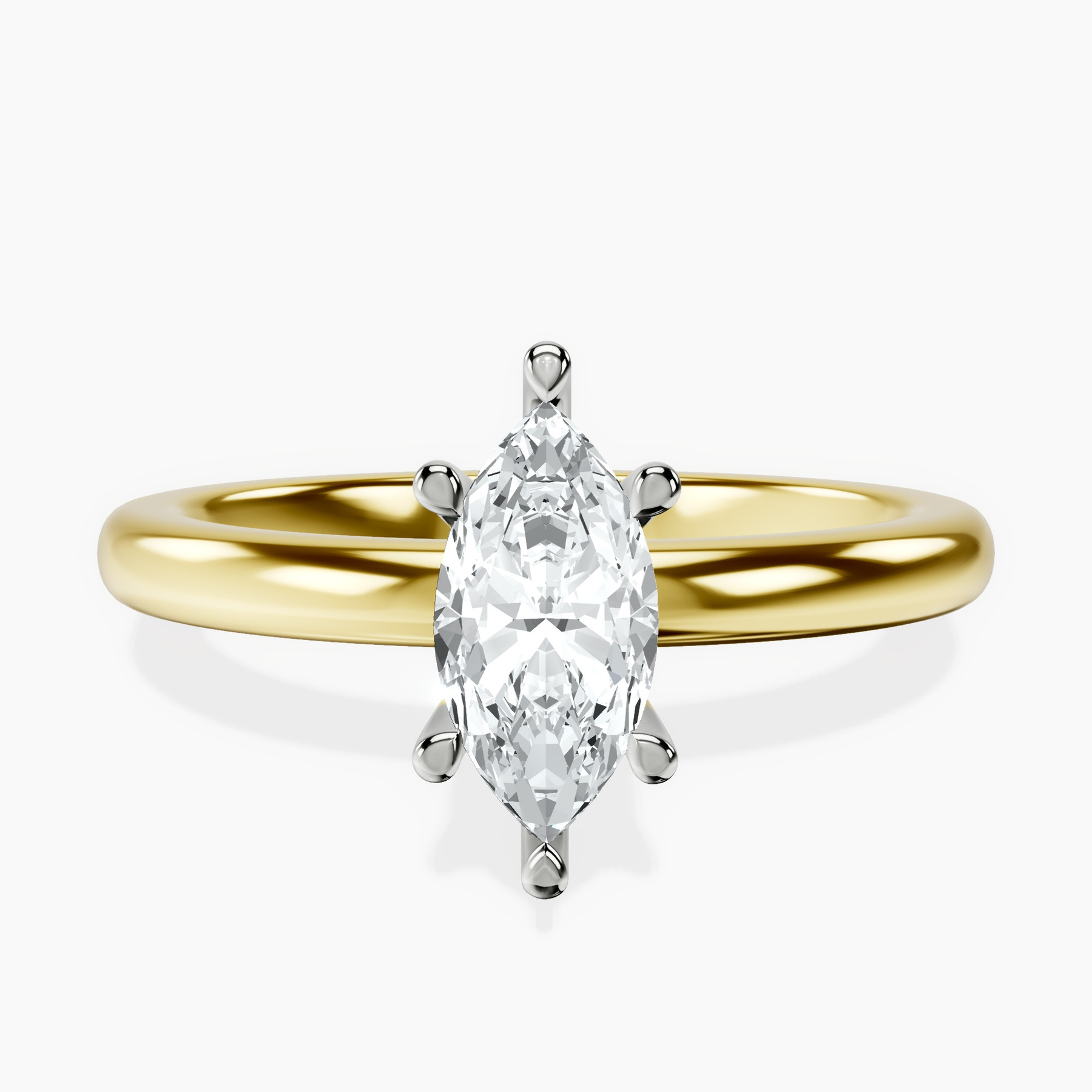 18kt Yellow Gold Mildred Hidden Halo Solitaire Lab Diamond Ring front image